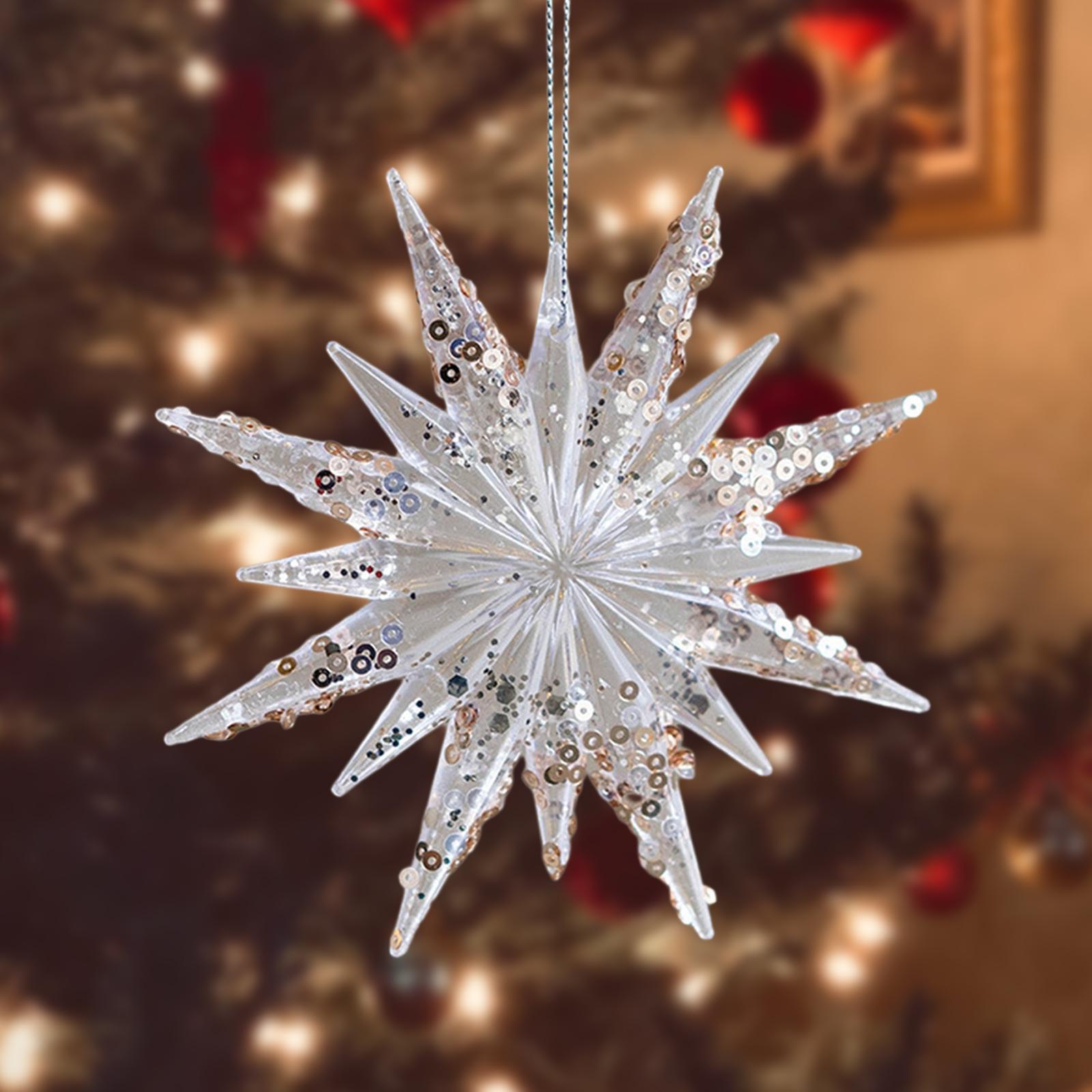 Snowflake Pendants for Winter Theme Party Home Family Kitchen New Year Party Style E