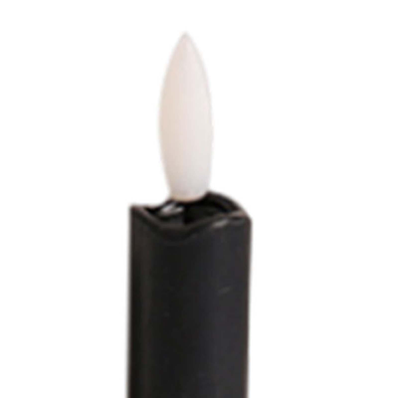 6x LED Pillar Candles Decor Flameless Candles for Holiday Halloween New Year Black