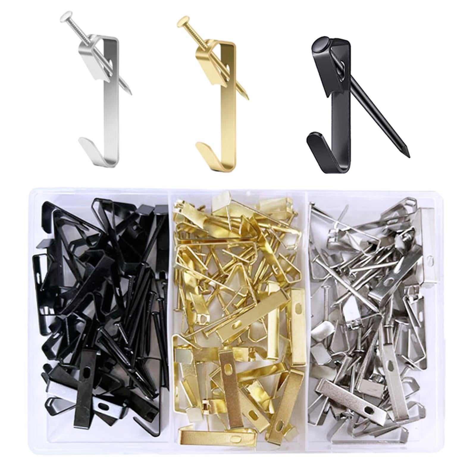 75Pcs Picture Hangers 50lb with Nails Heavy Duty for Umbrella Pictures Clock