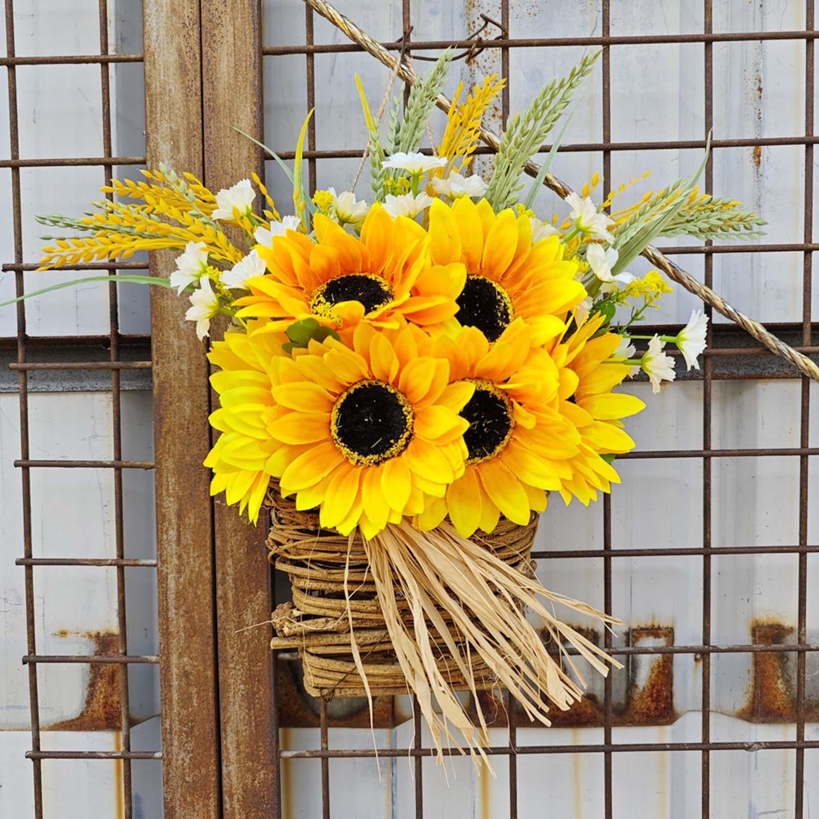 Front Door Decors Spring Flowers Basket Wall Party Flower Basket Door Hanger