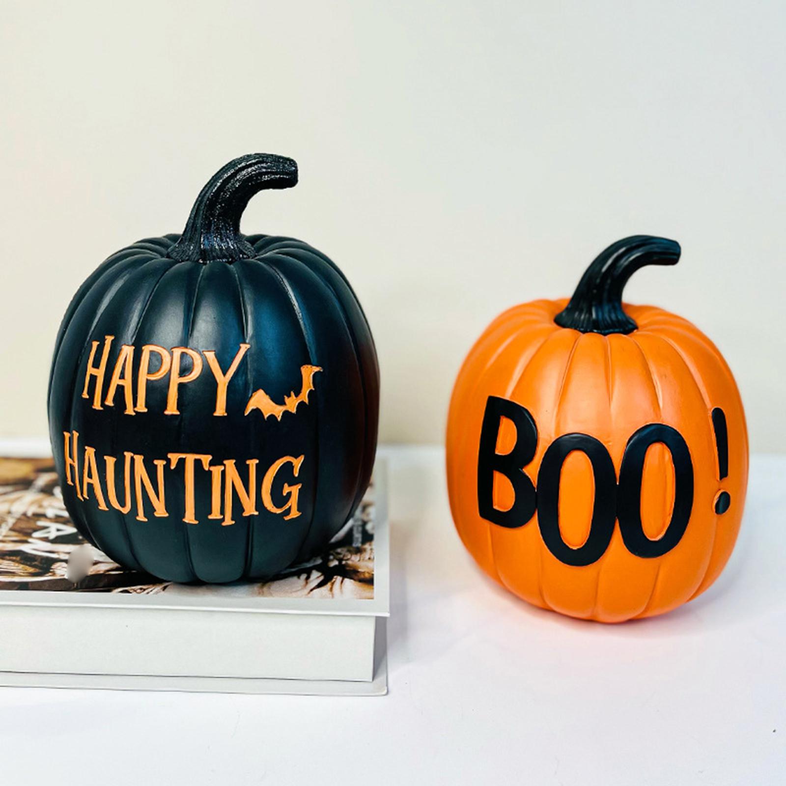 Halloween Pumpkin Props Artificial Vegetables for Porch Party Outdoor Indoor Orange