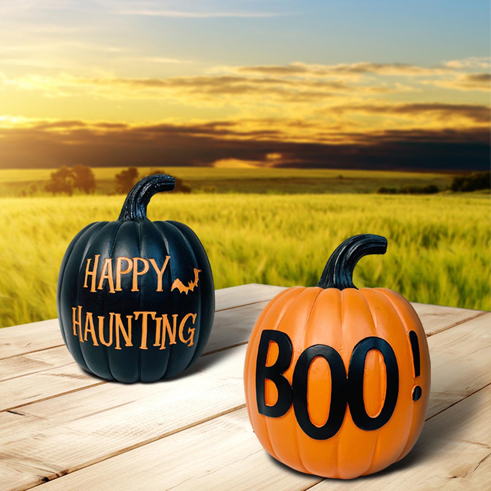 Halloween Pumpkin Props Artificial Vegetables for Porch Party Outdoor Indoor Orange