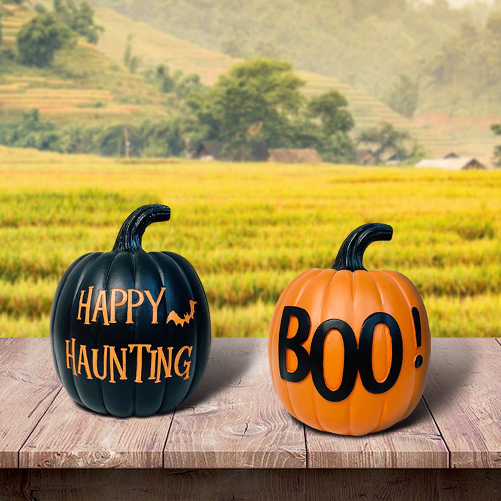 Halloween Pumpkin Props Artificial Vegetables for Porch Party Outdoor Indoor Orange