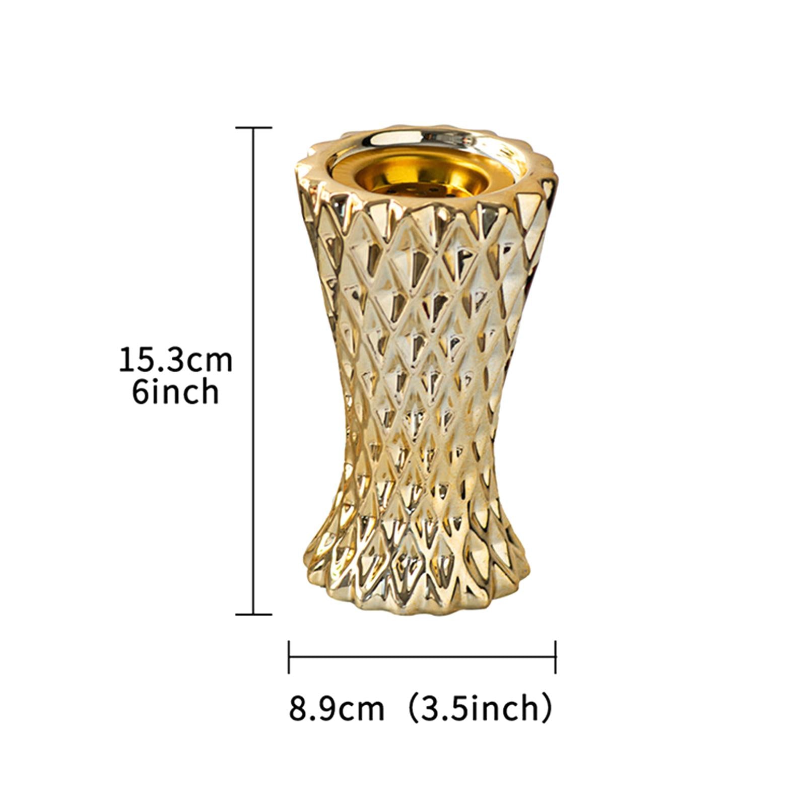 Candle Holder Crafts Candlestick Holder for Table Centerpiece Dinner Wedding golden