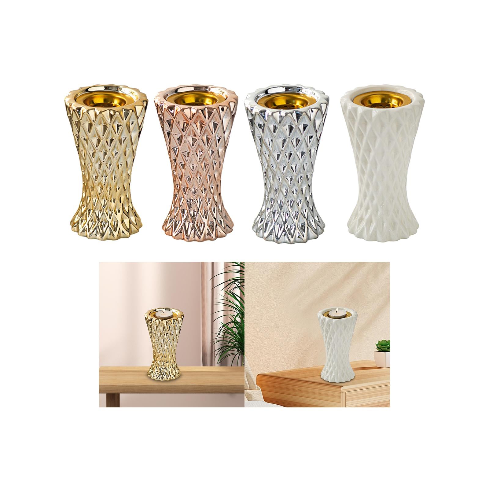 Candle Holder Crafts Candlestick Holder for Table Centerpiece Dinner Wedding golden