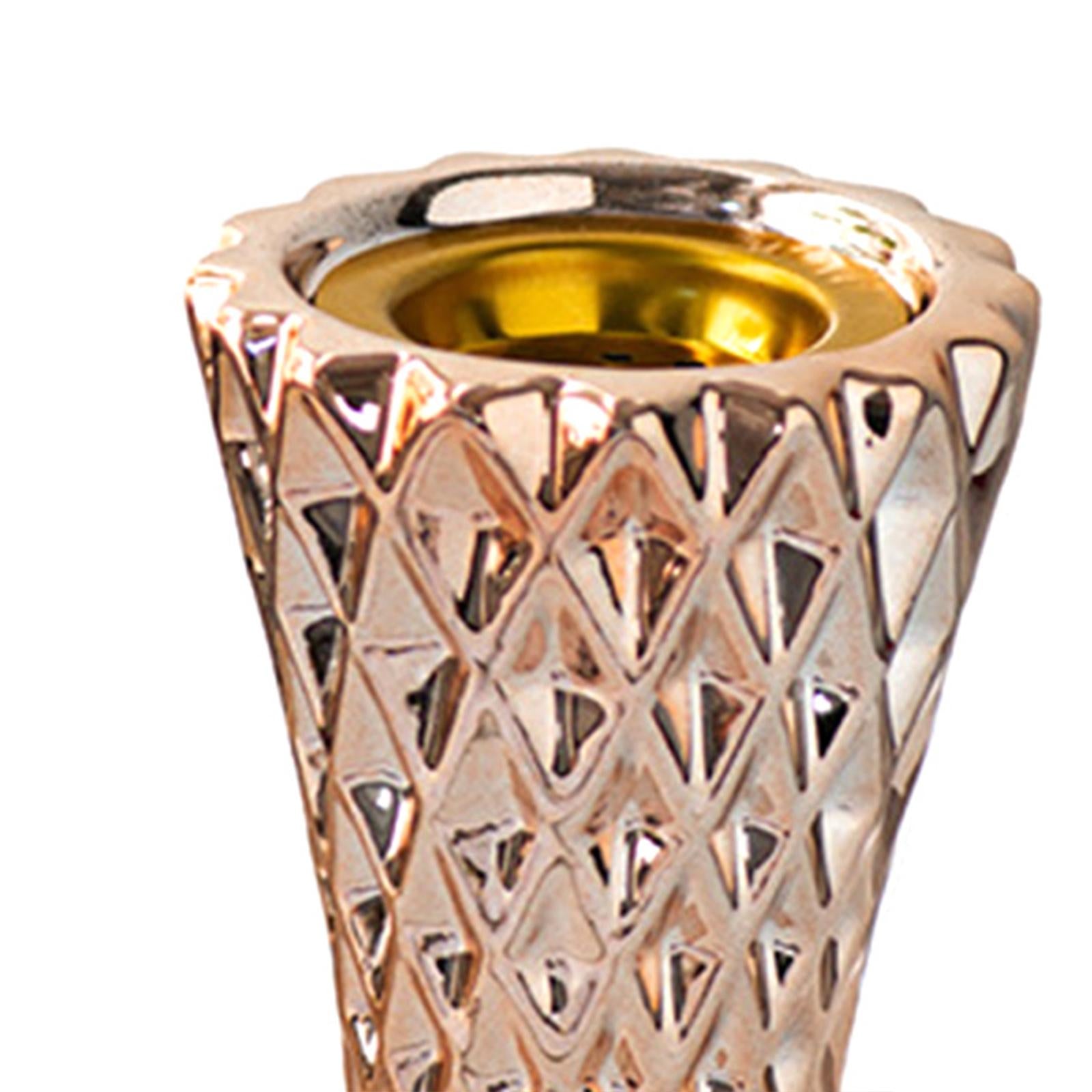 Candle Holder Crafts Candlestick Holder for Table Centerpiece Dinner Wedding Rose gold