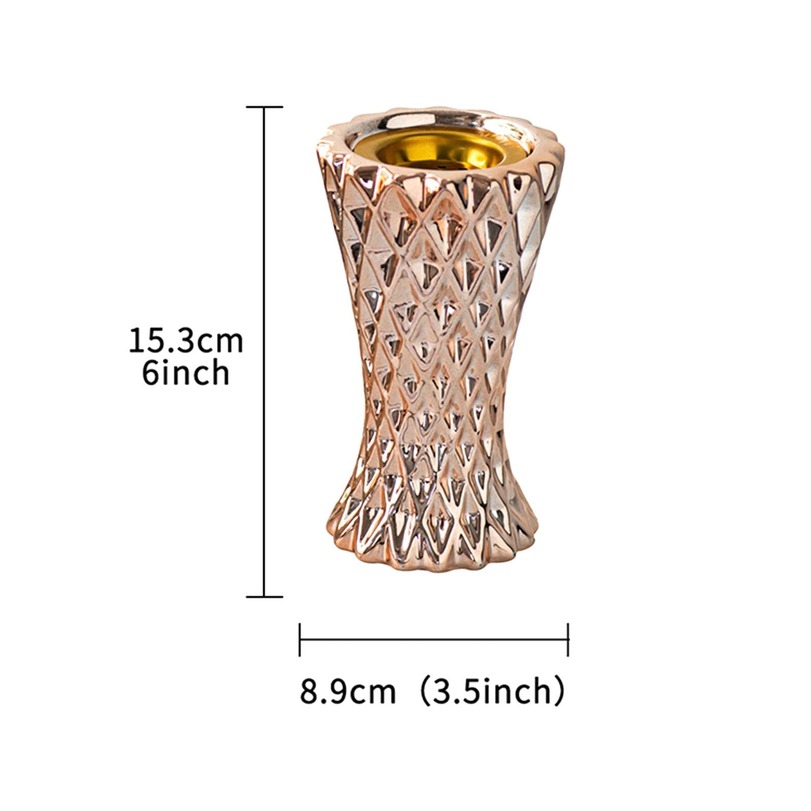 Candle Holder Crafts Candlestick Holder for Table Centerpiece Dinner Wedding Rose gold