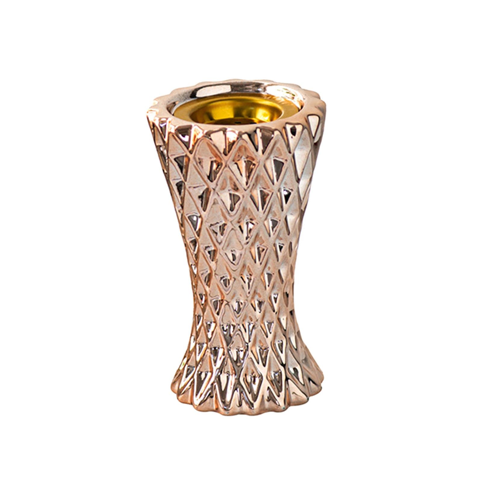 Candle Holder Crafts Candlestick Holder for Table Centerpiece Dinner Wedding Rose gold