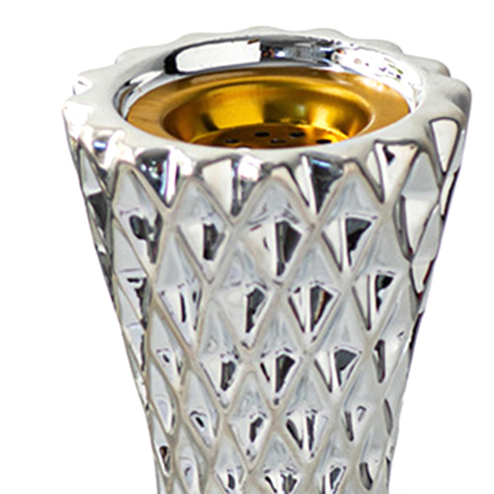 Candle Holder Crafts Candlestick Holder for Table Centerpiece Dinner Wedding silvery