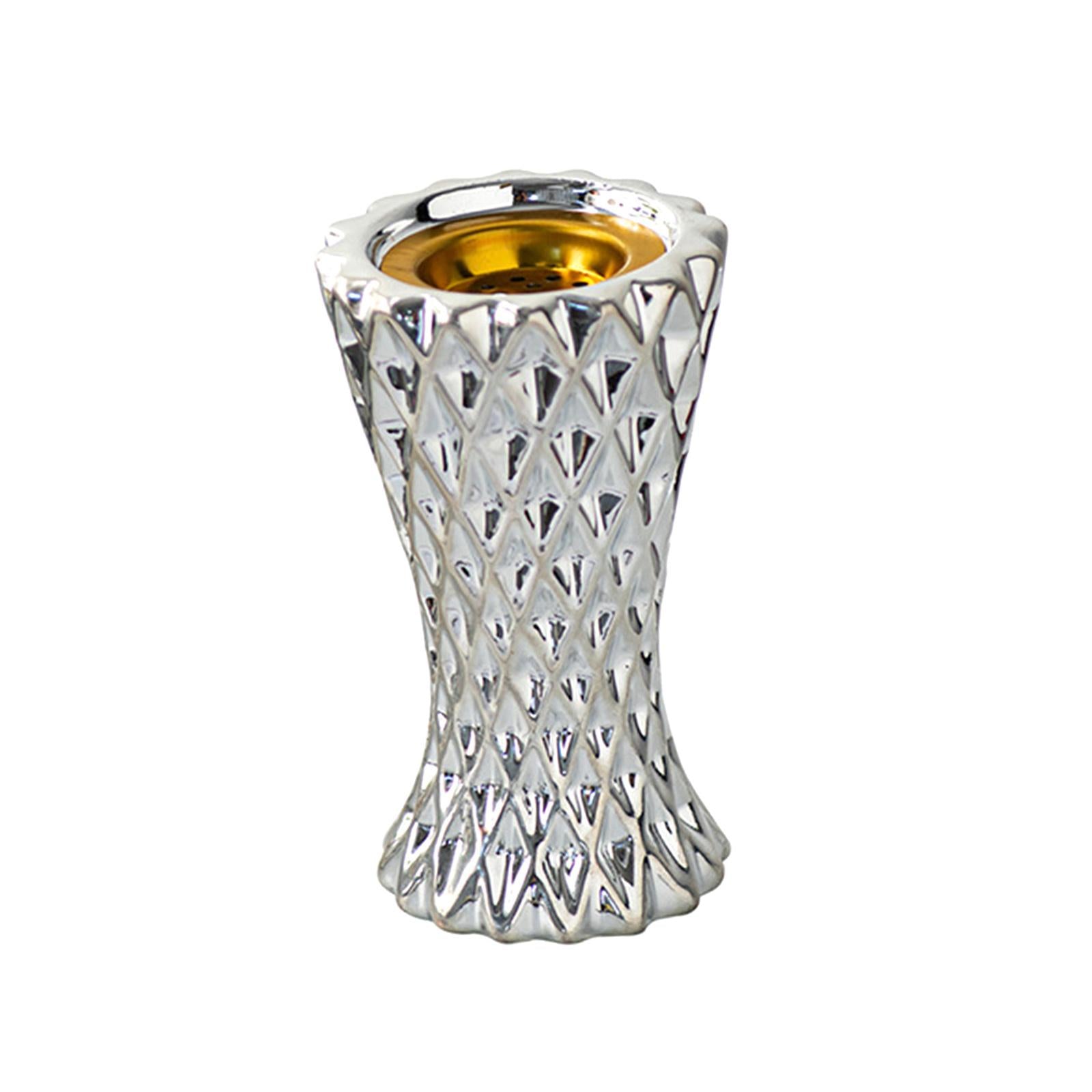 Candle Holder Crafts Candlestick Holder for Table Centerpiece Dinner Wedding silvery