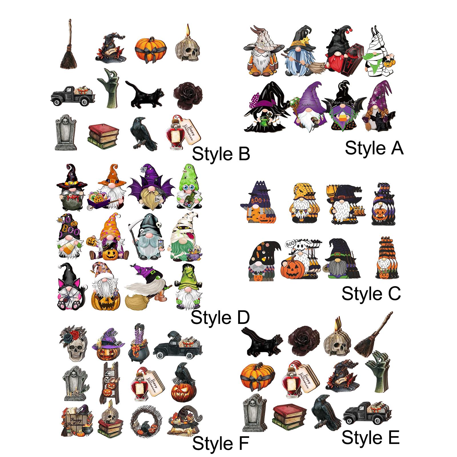 Wooden Halloween Tree Hanging Ornaments Sturdy Party Supplies for Home Decor Style A