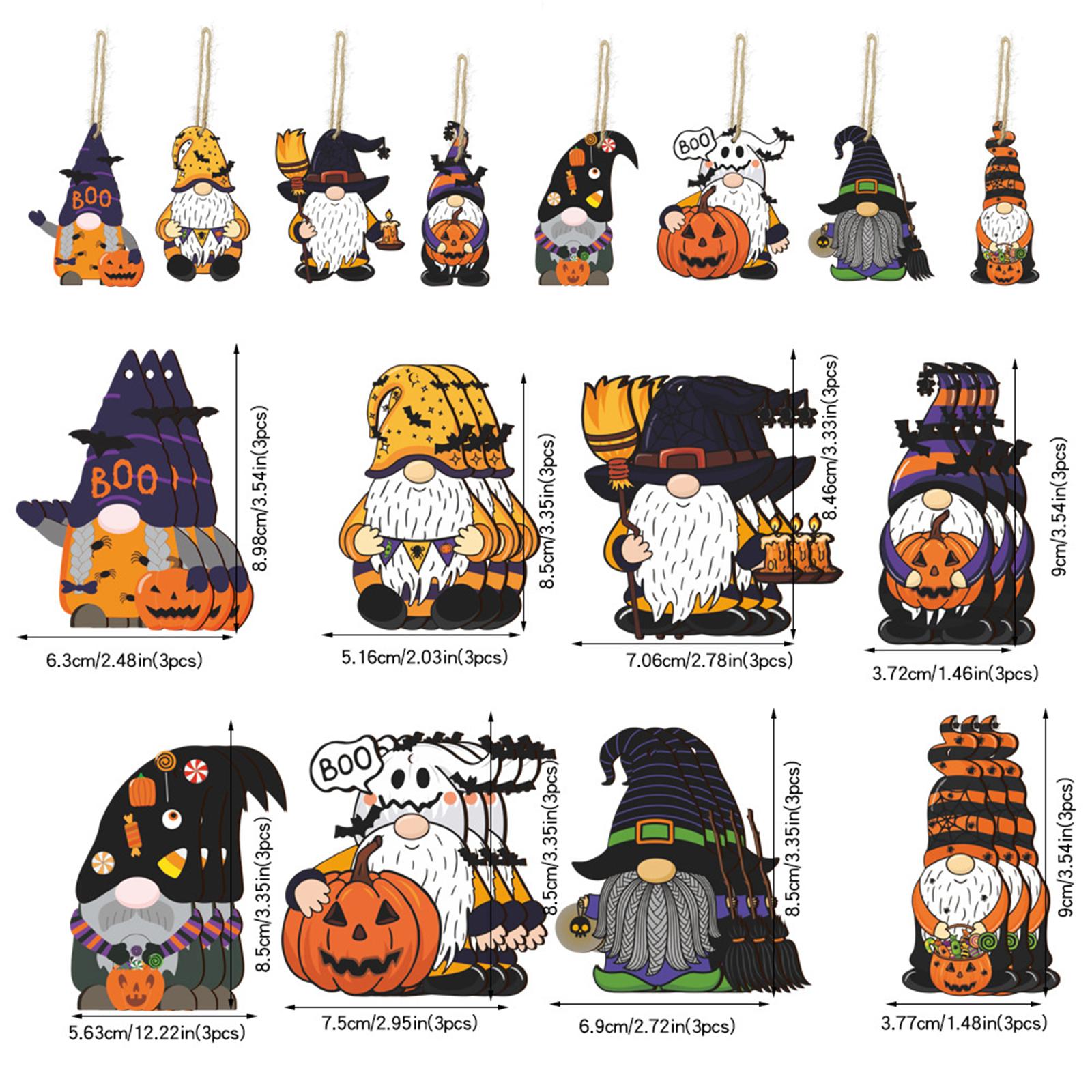 Wooden Halloween Tree Hanging Ornaments Sturdy Party Supplies for Home Decor Style C