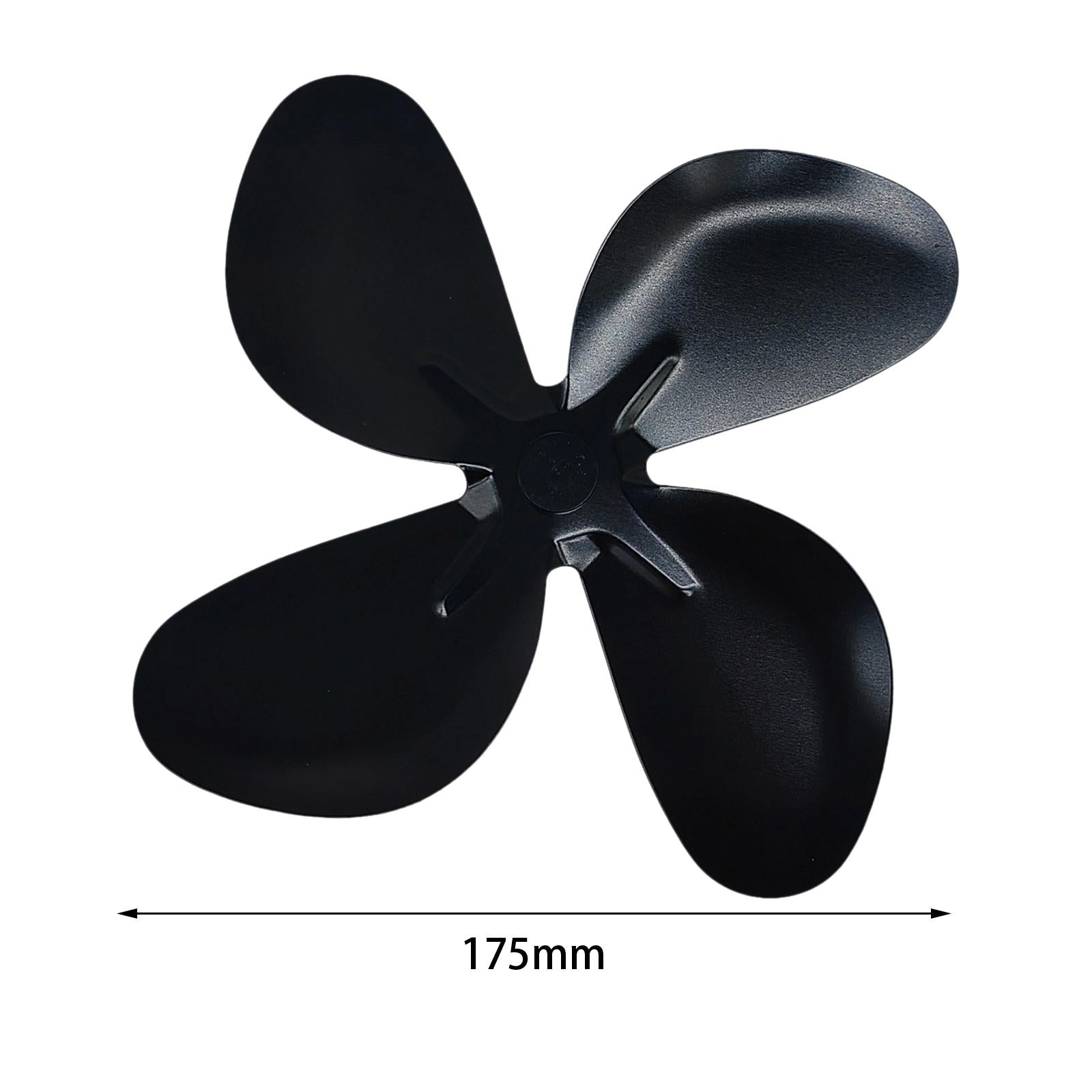 Stoves Fan Blade for Heat Powered Fireplace Fan More Warm Air Quiet Fan Blade black