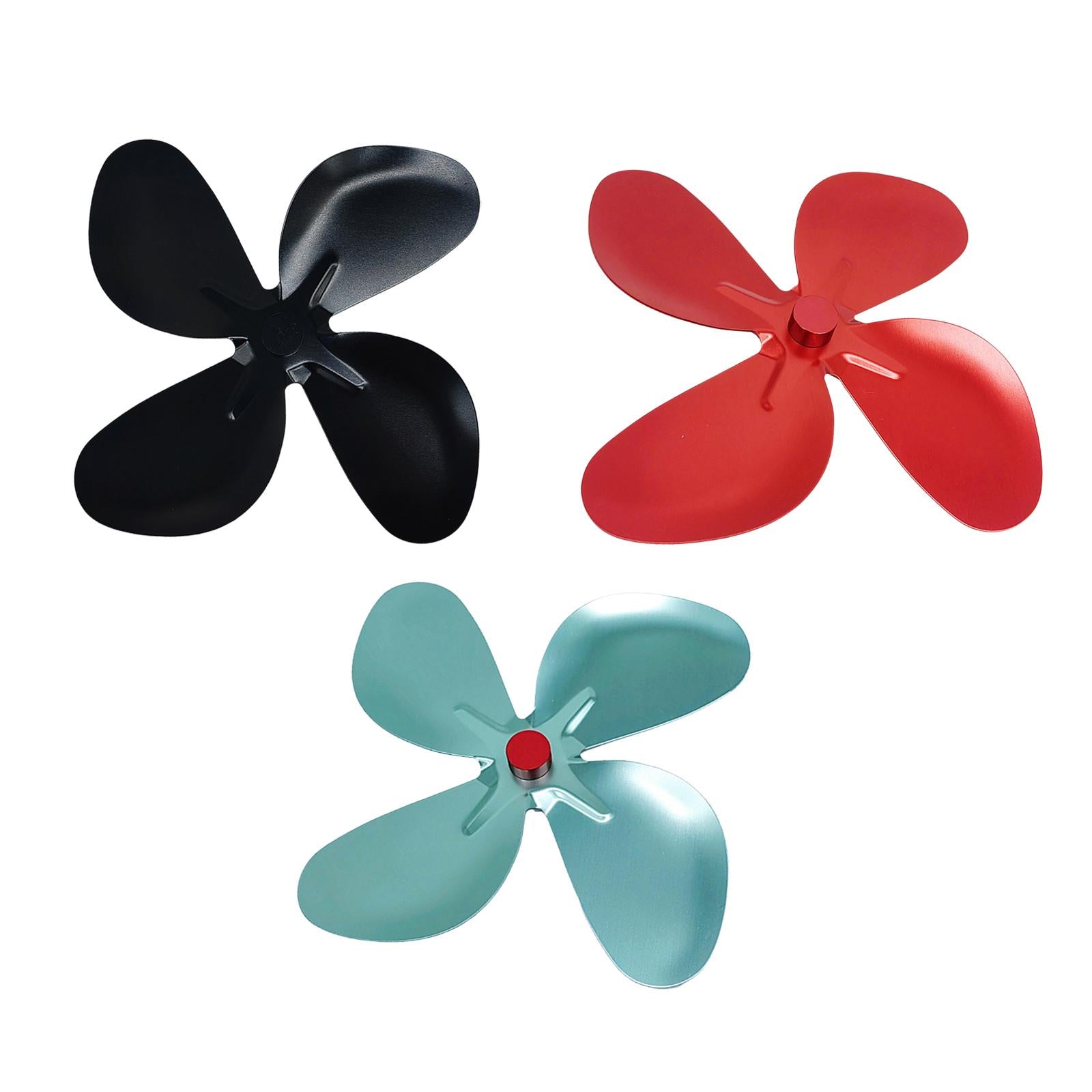 Stoves Fan Blade for Heat Powered Fireplace Fan More Warm Air Quiet Fan Blade black