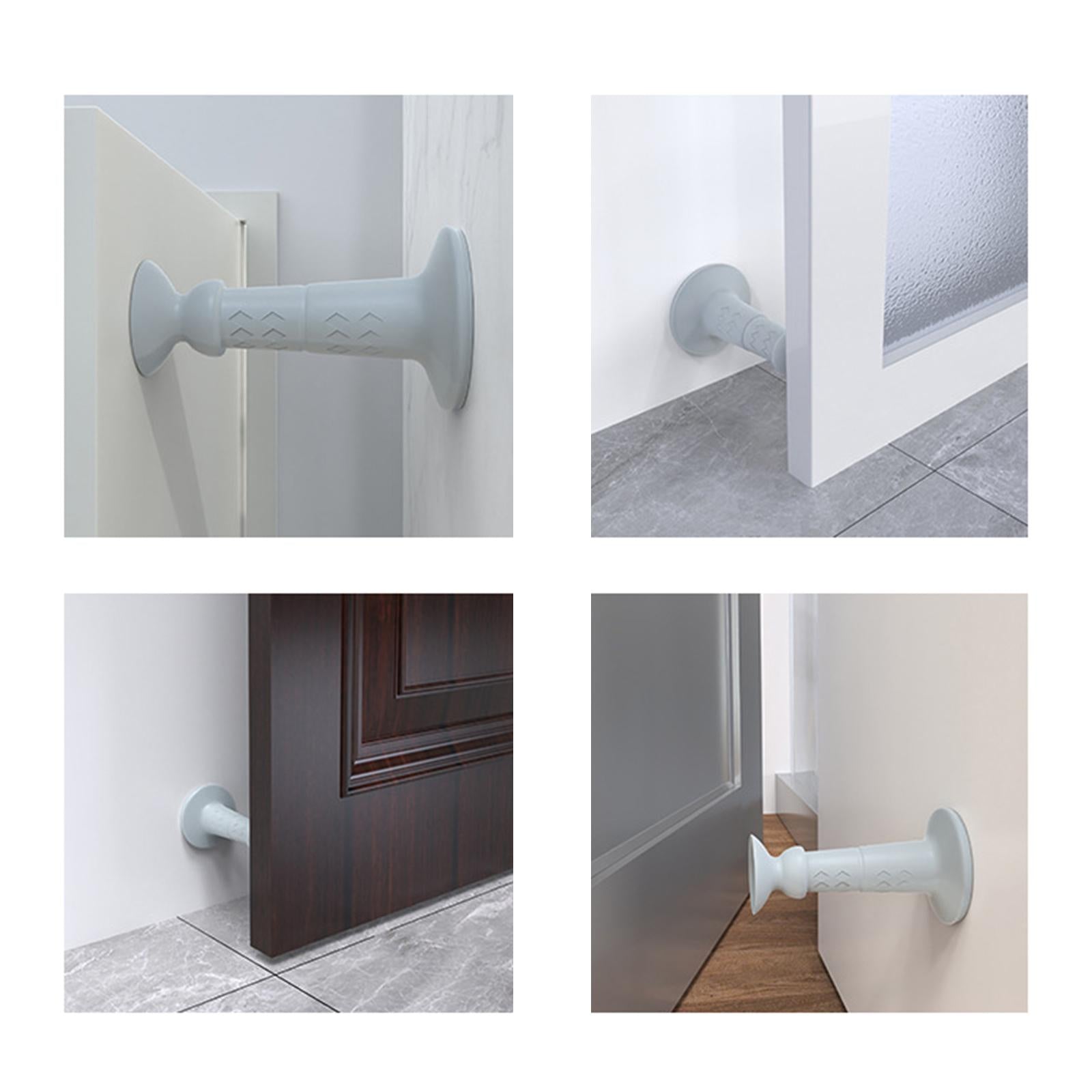 Doorstops Silicone Strong Lightweight Door Stopper for Office Hotel Bathroom Black