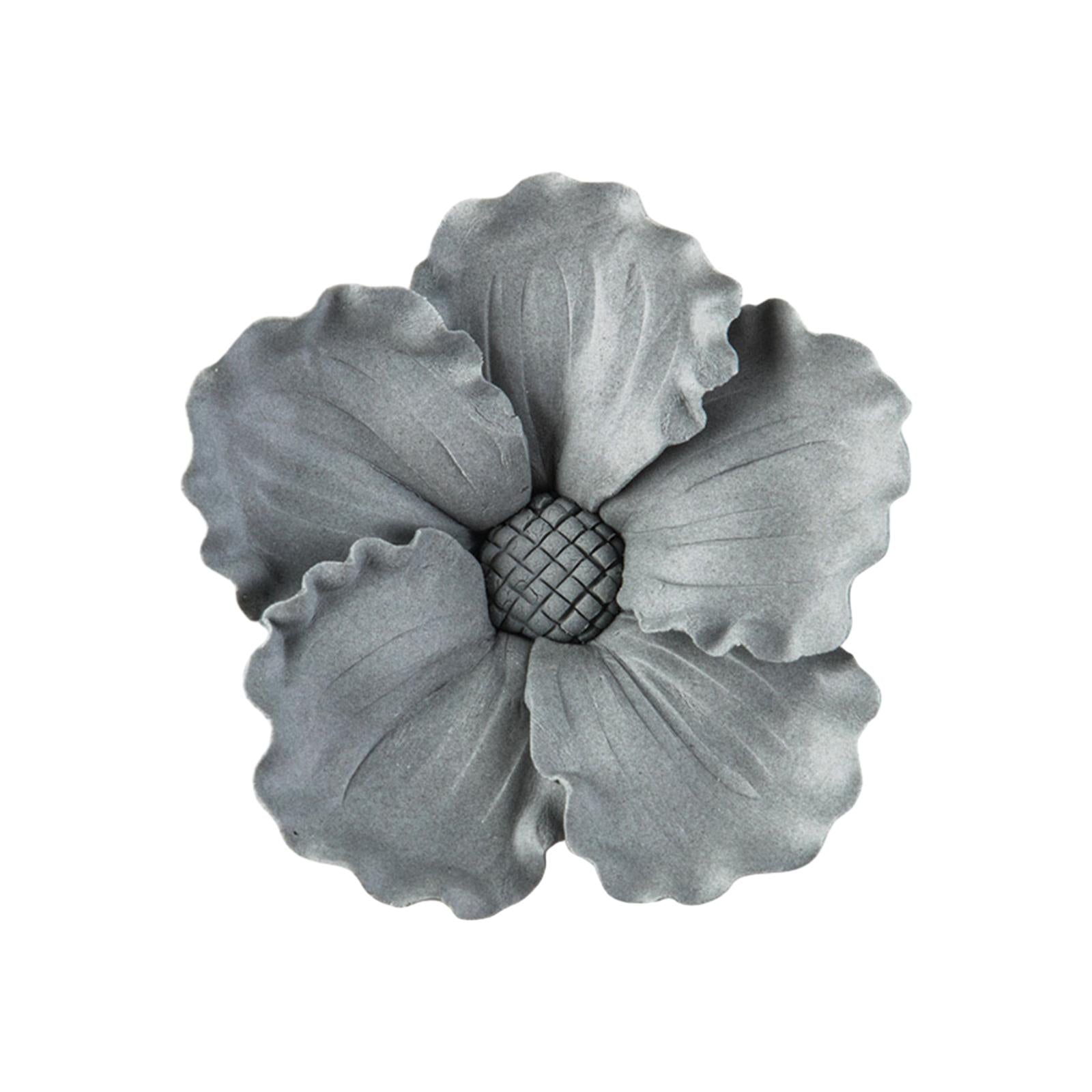 Ceramics Flower Decor 3D Floral Sculpture Sculpture for Wall Background 9cm Style B