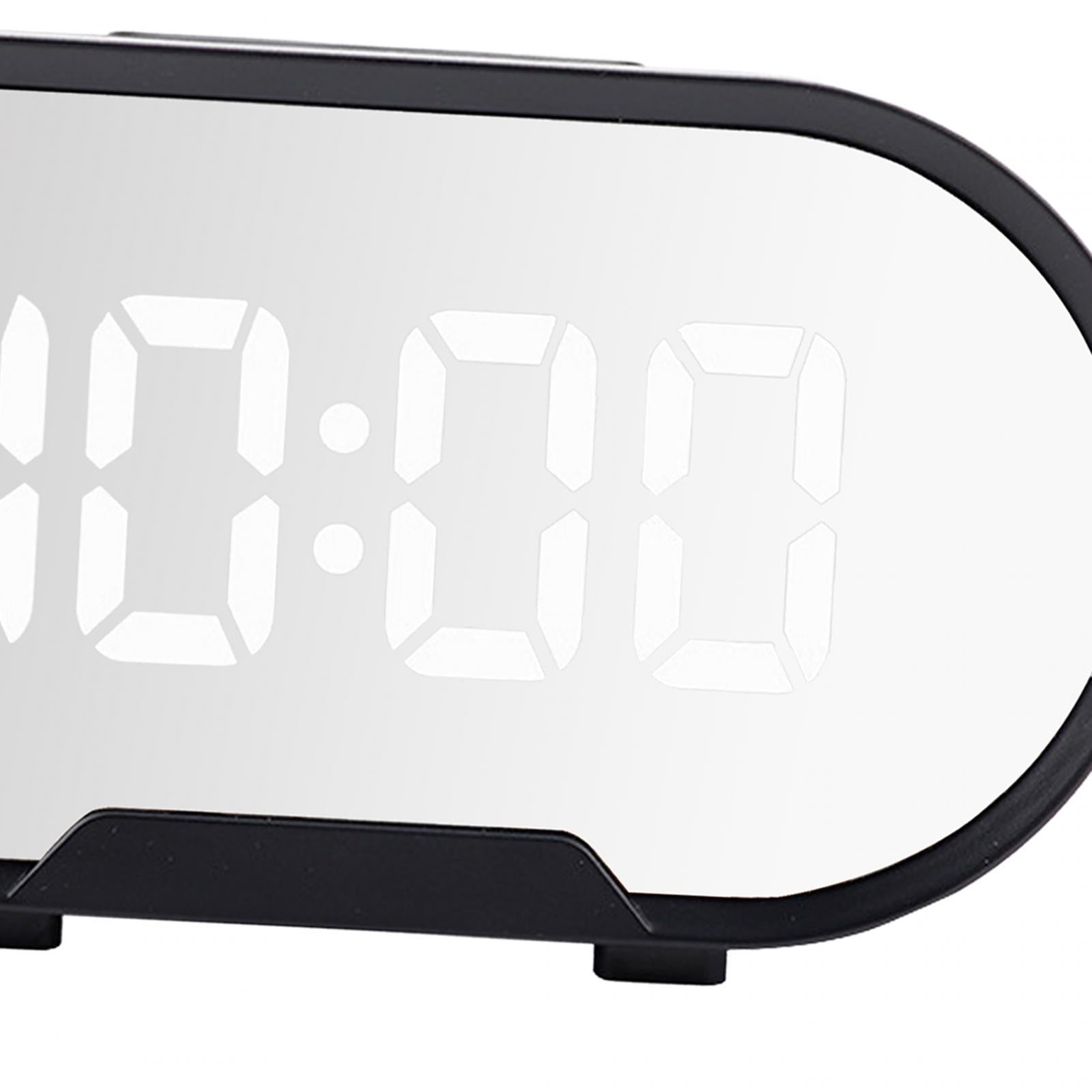 Digital Alarm Clock Snooze Small Clock for Bedroom Living Room Hotels Black