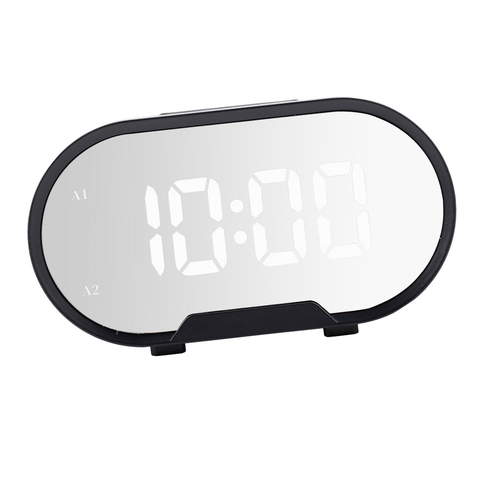 Digital Alarm Clock Snooze Small Clock for Bedroom Living Room Hotels Black