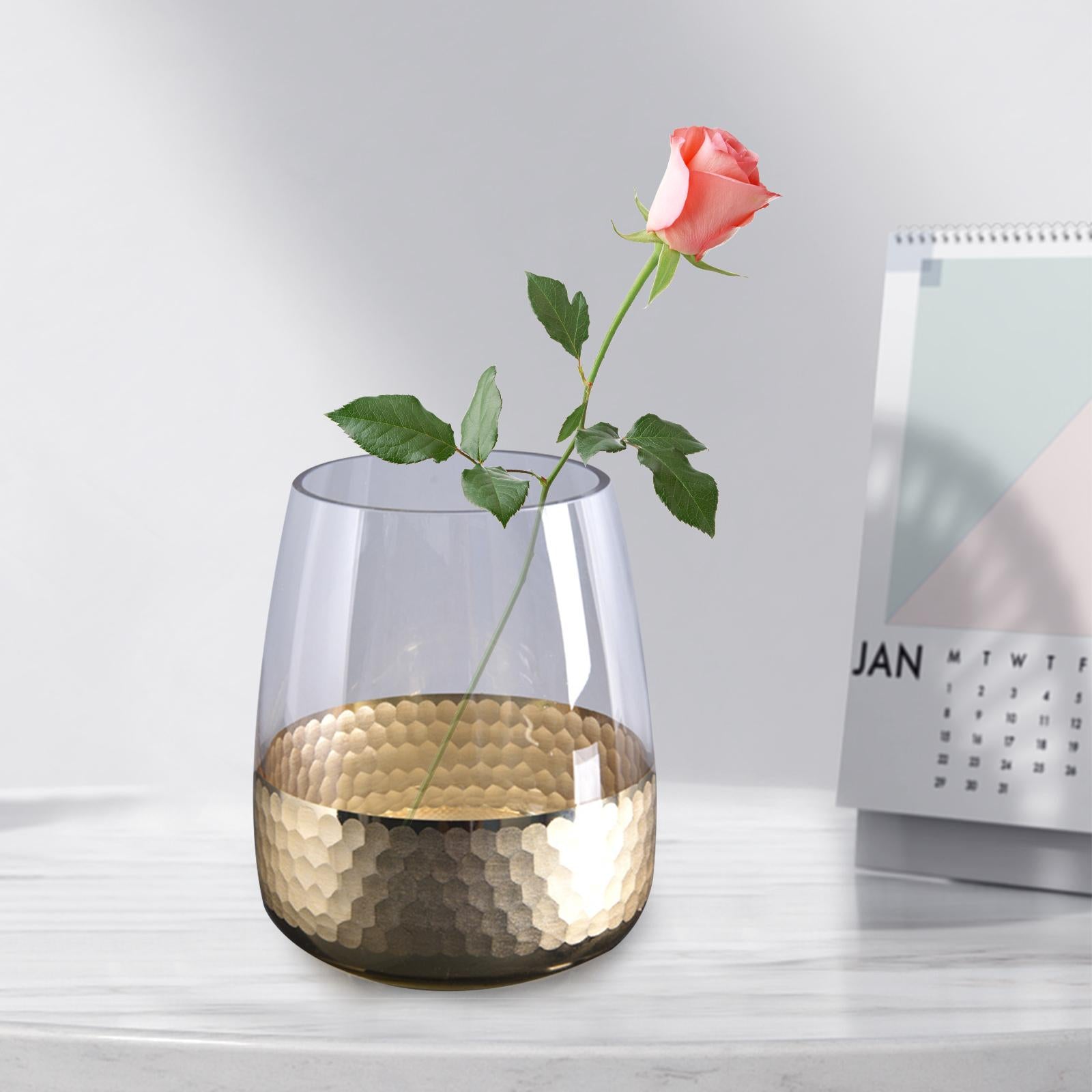 Flower Vase Table Centerpiece Plants Vase for Wedding Dinner Table Bookshelf 18x11.5x15cm