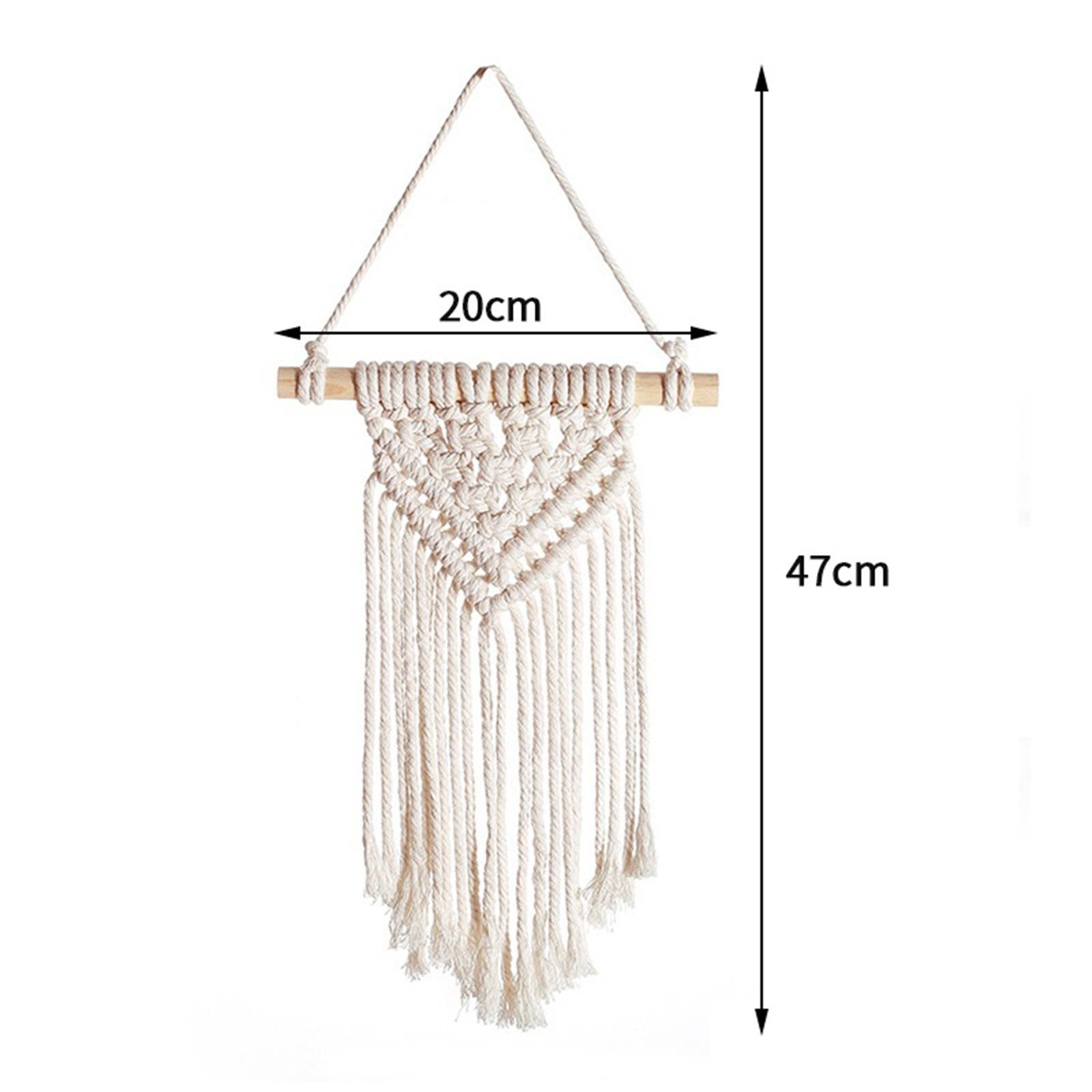 Macrame Wall Hanging Bohemian Woven Tapestry for Apartment Kids Room Wedding