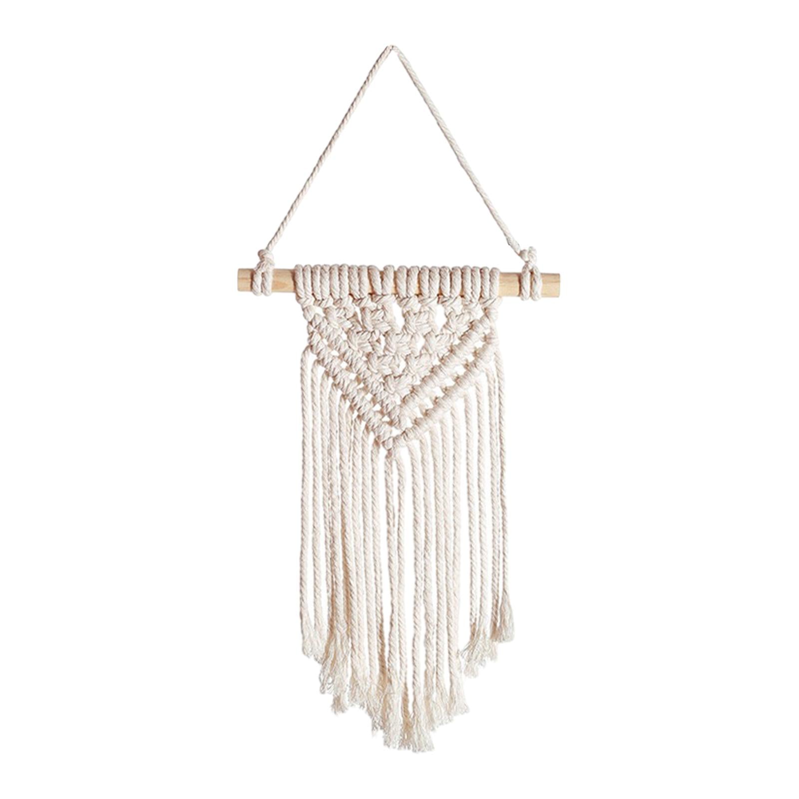 Macrame Wall Hanging Bohemian Woven Tapestry for Apartment Kids Room Wedding