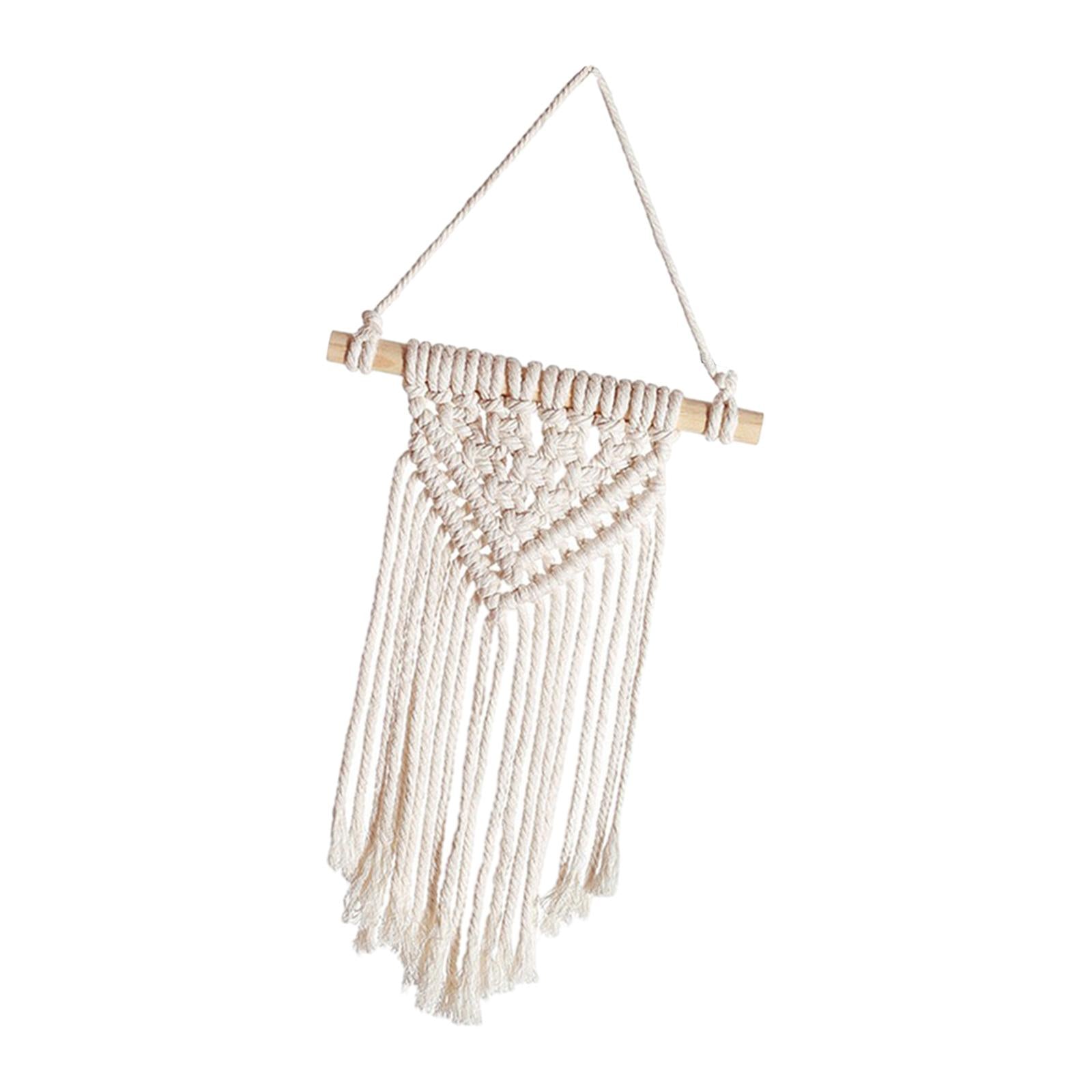 Macrame Wall Hanging Bohemian Woven Tapestry for Apartment Kids Room Wedding