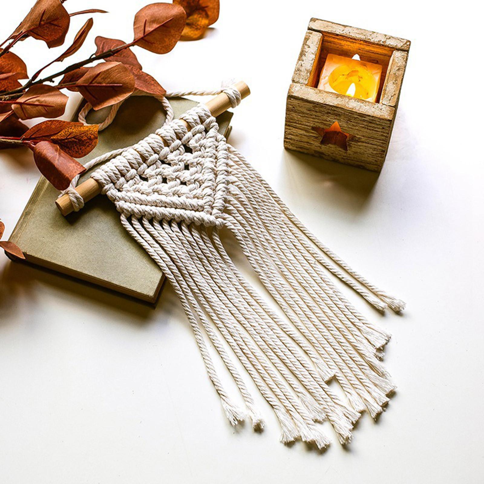 Macrame Wall Hanging Bohemian Woven Tapestry for Apartment Kids Room Wedding