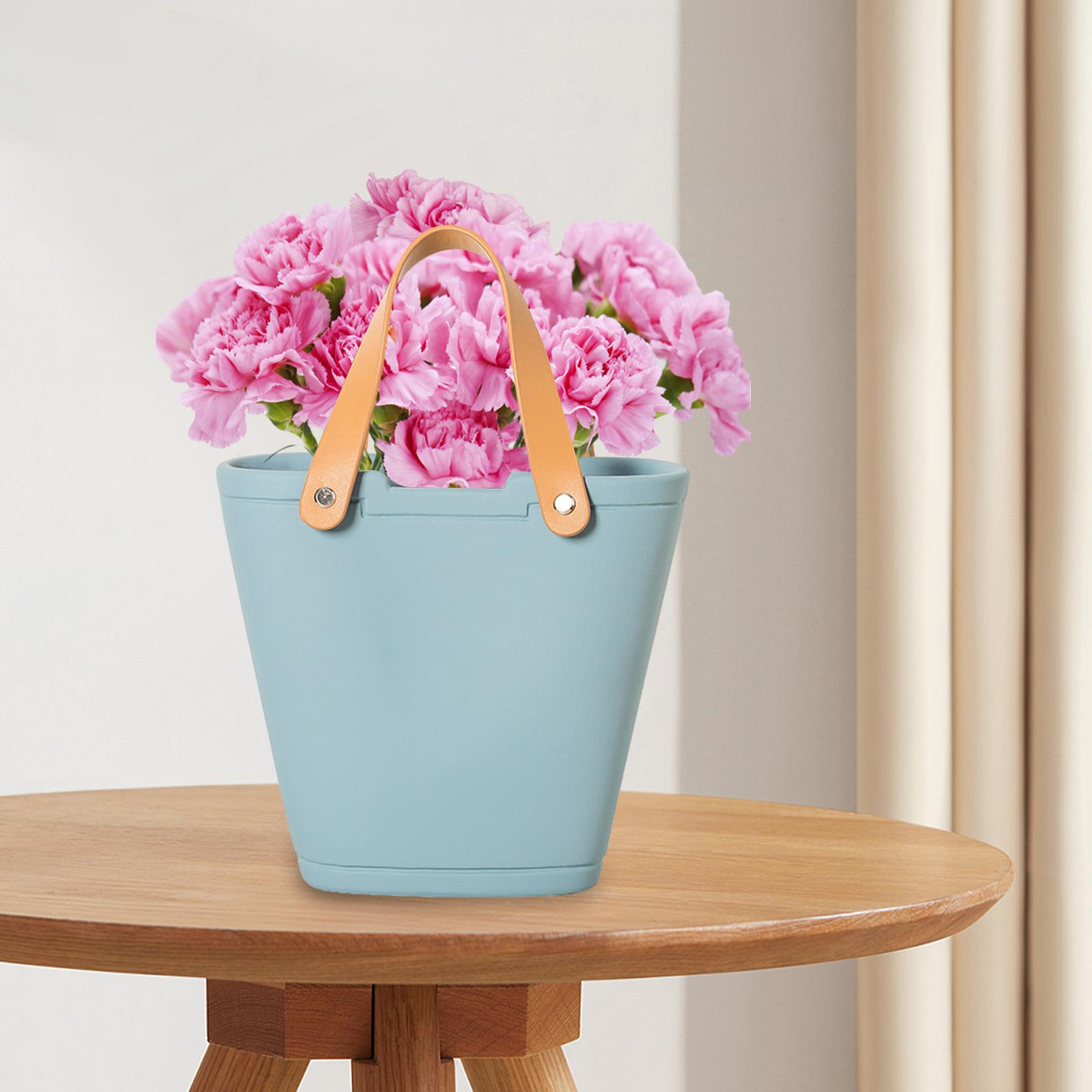 Ceramic Vase Minimalist Tall Gifts Bag Vase for Office Bedroom Dinning Table E