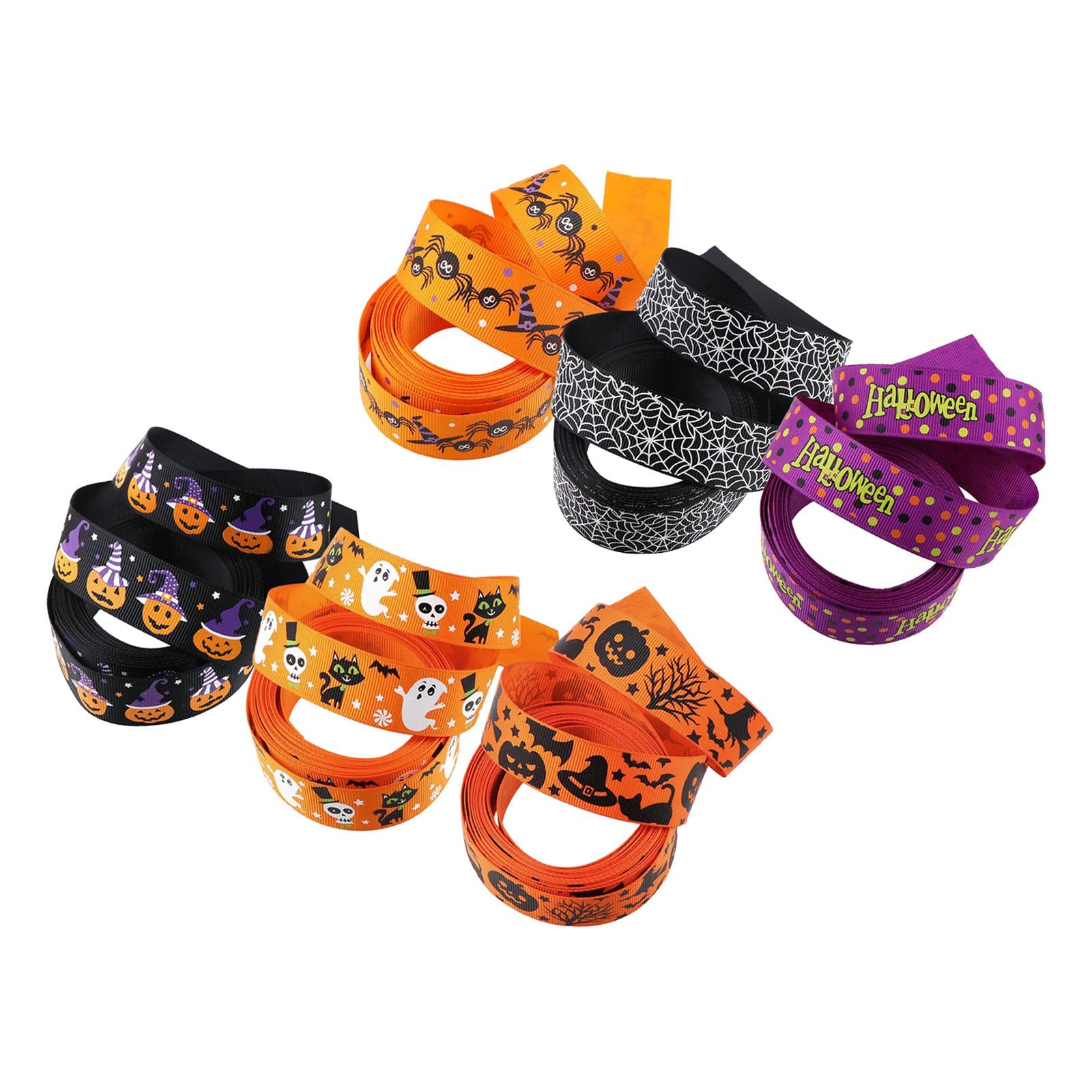 Halloween Gift Wrapping Ribbon 25mm for Card Making Home Decor Gift Wrapping Style A