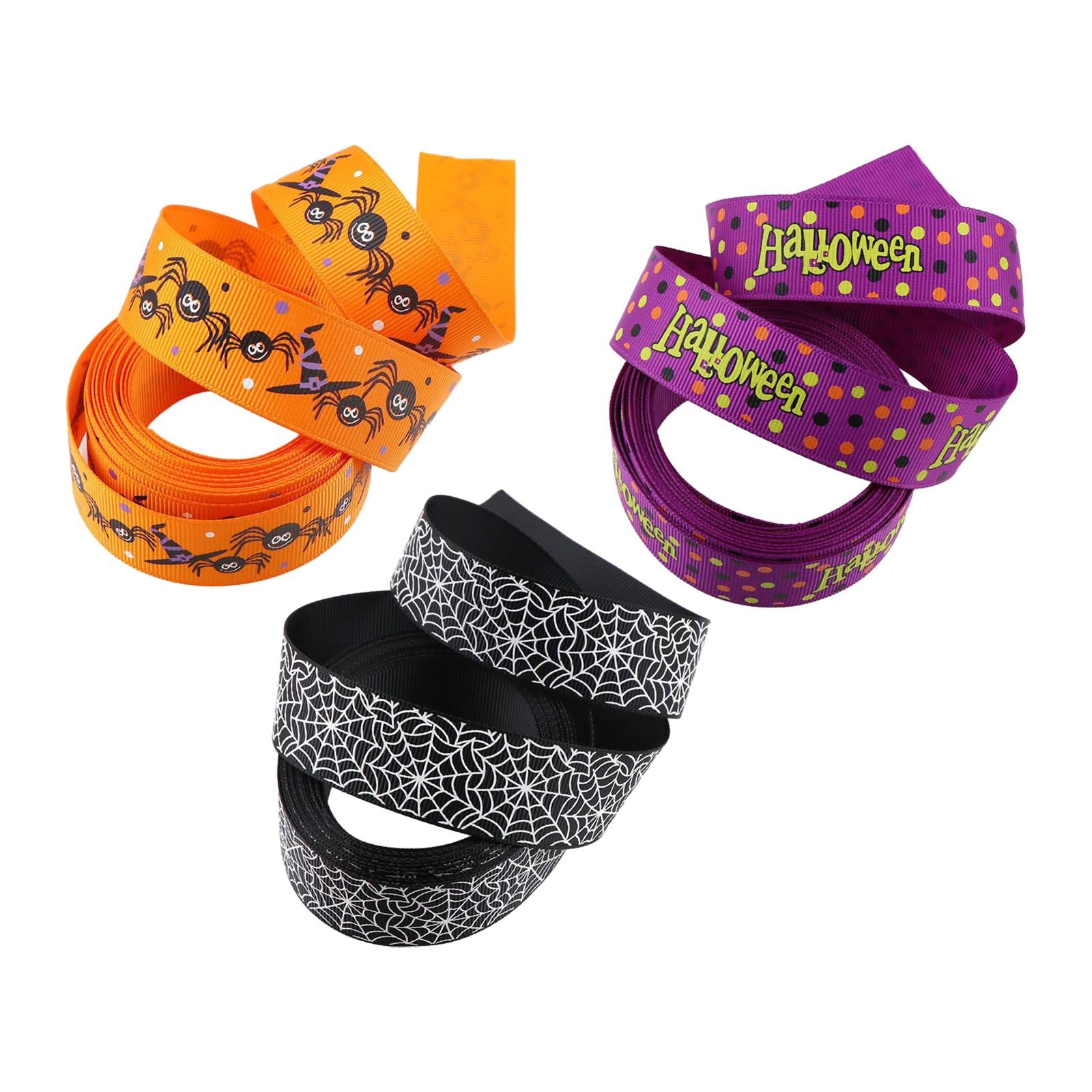 Halloween Gift Wrapping Ribbon 25mm for Card Making Home Decor Gift Wrapping Style A