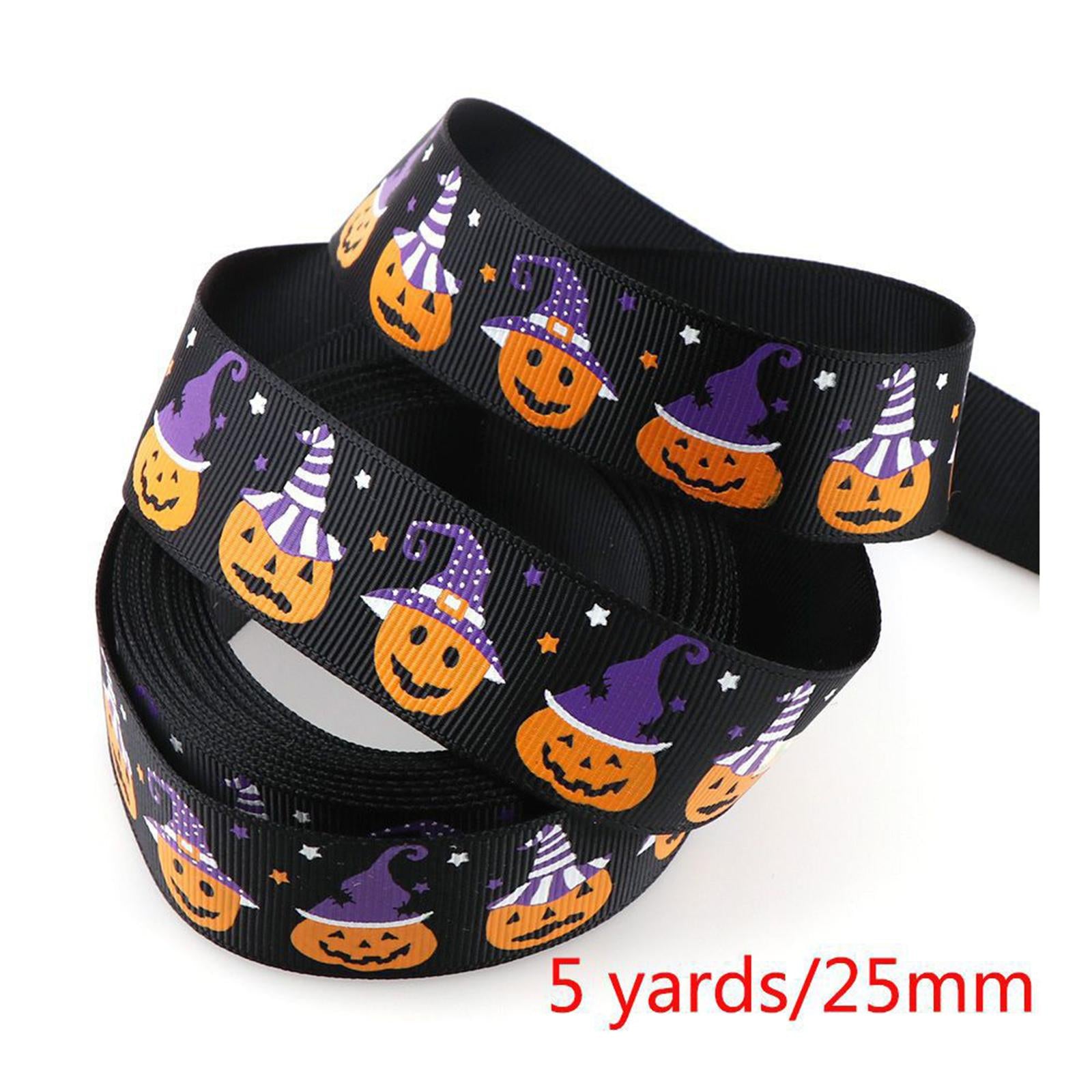 Halloween Gift Wrapping Ribbon 25mm for Card Making Home Decor Gift Wrapping Style B