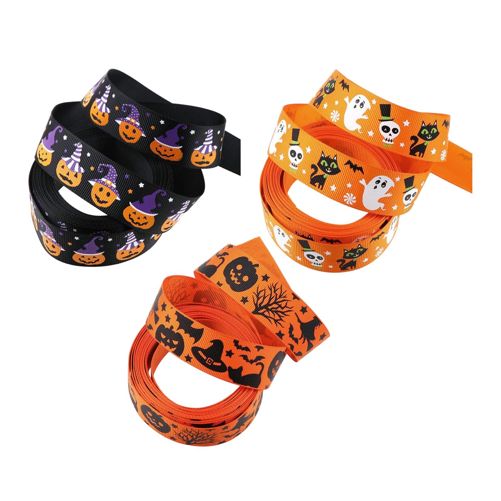 Halloween Gift Wrapping Ribbon 25mm for Card Making Home Decor Gift Wrapping Style B