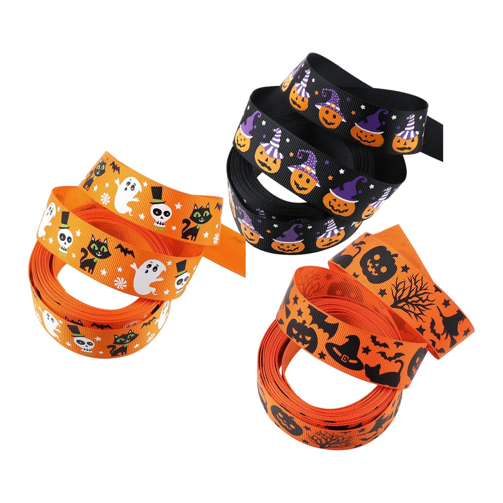 Halloween Gift Wrapping Ribbon 25mm for Card Making Home Decor Gift Wrapping Style B