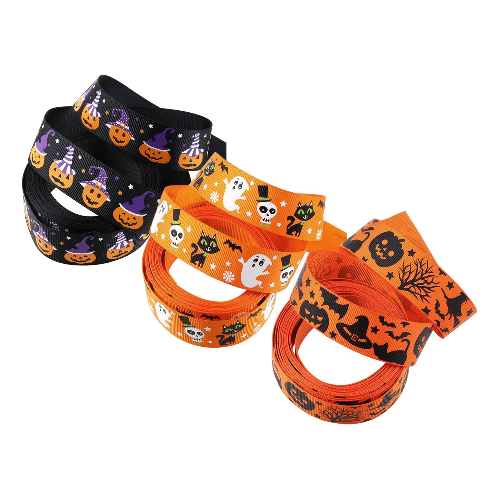 Halloween Gift Wrapping Ribbon 25mm for Card Making Home Decor Gift Wrapping Style B