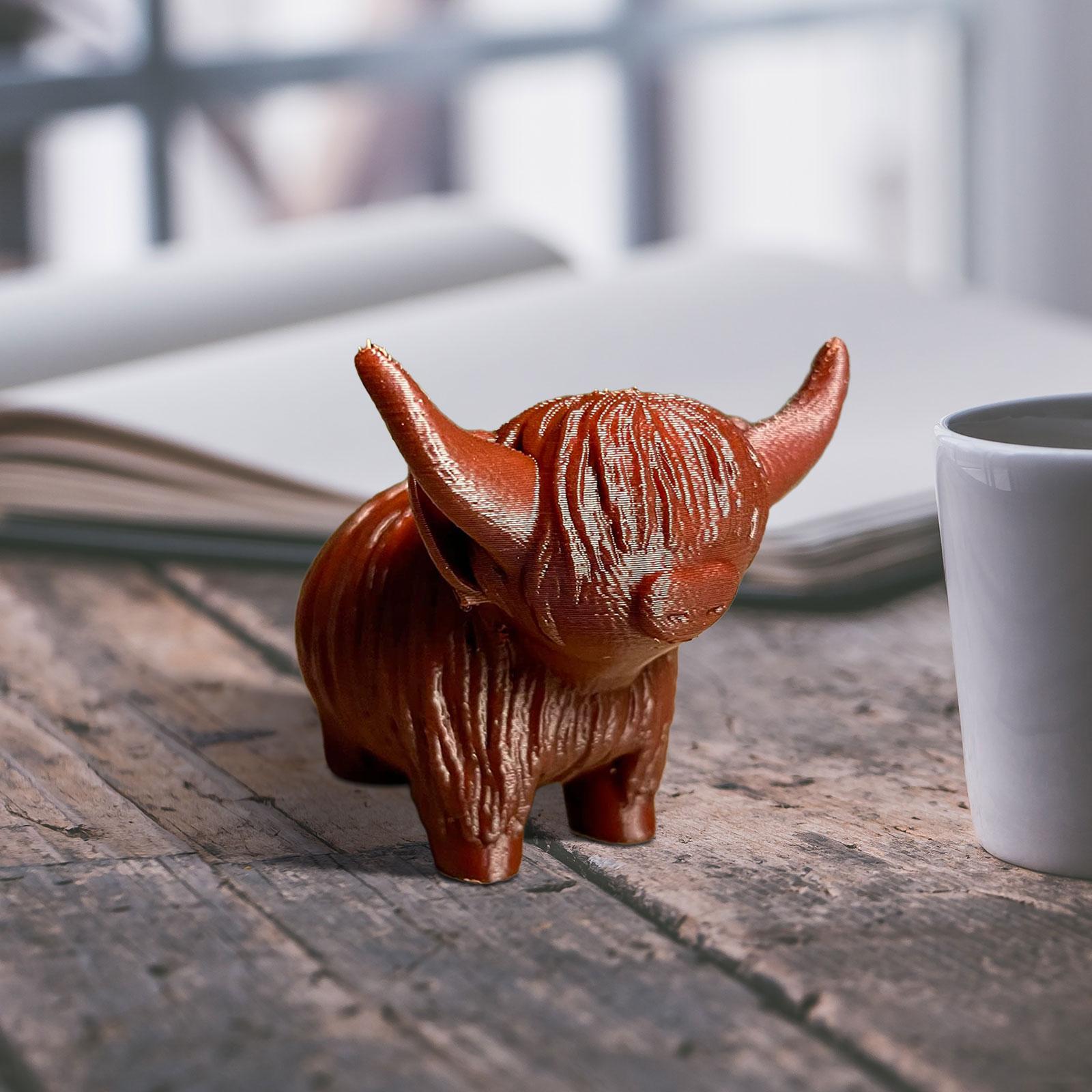 Cow Figurine Mini Souvenirs Gift Craft Ornament for Office Fireplace Cabinet L Maroon
