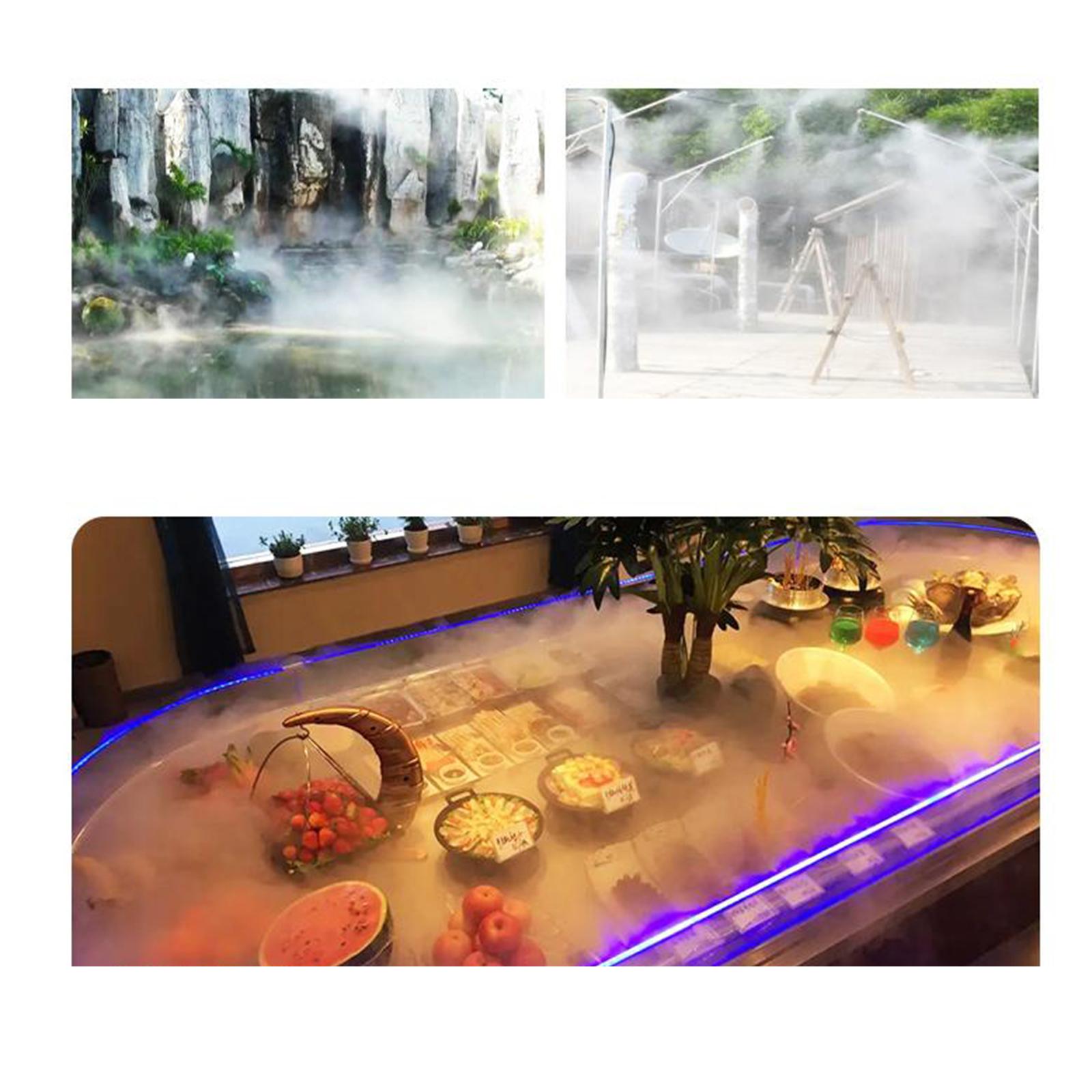 Mini Mist Fogger Mister Two Heads with Colorful Lights EU 220V Adapter PP Material