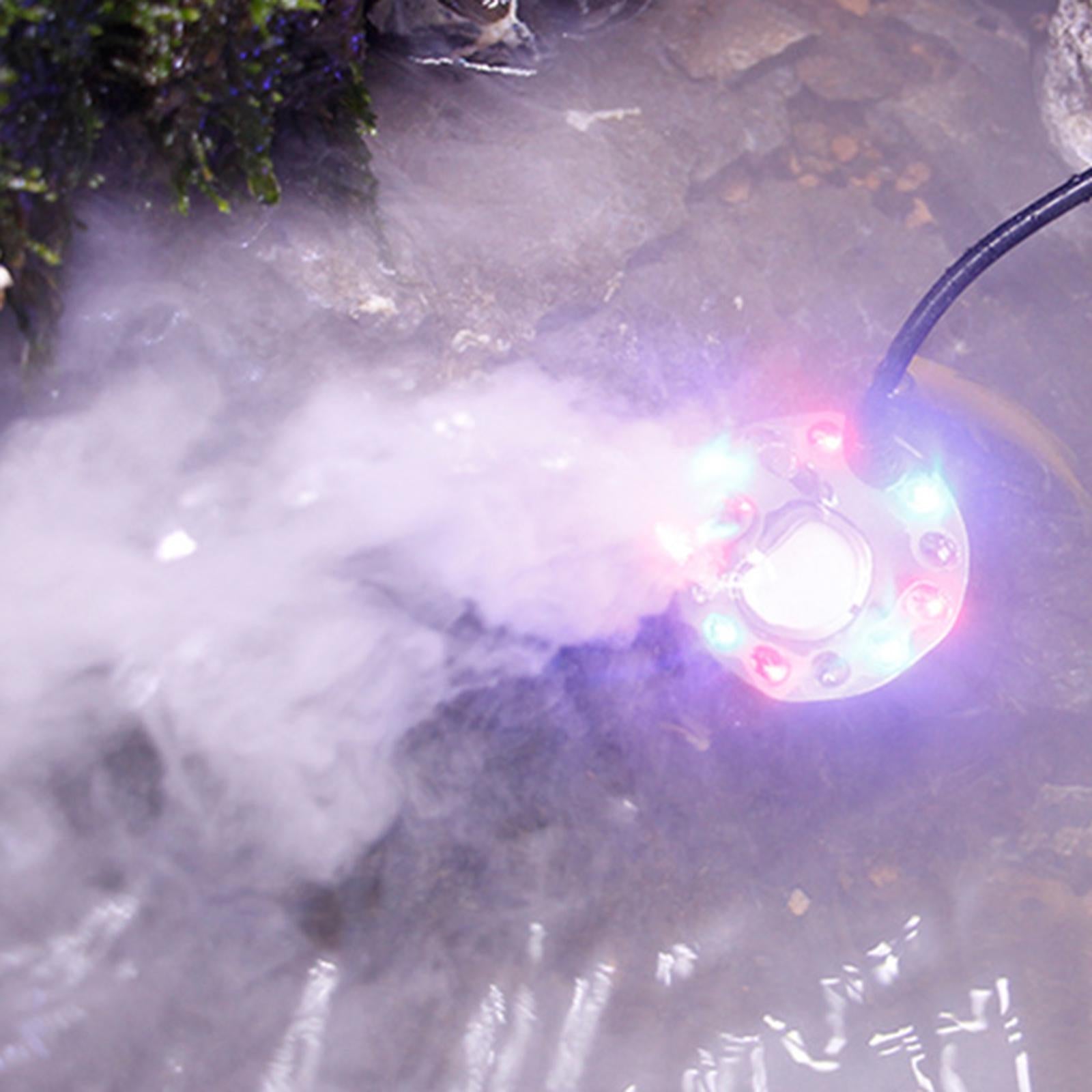 Mini Mist Fogger Mister Two Heads with Colorful Lights EU 220V Adapter PP Material