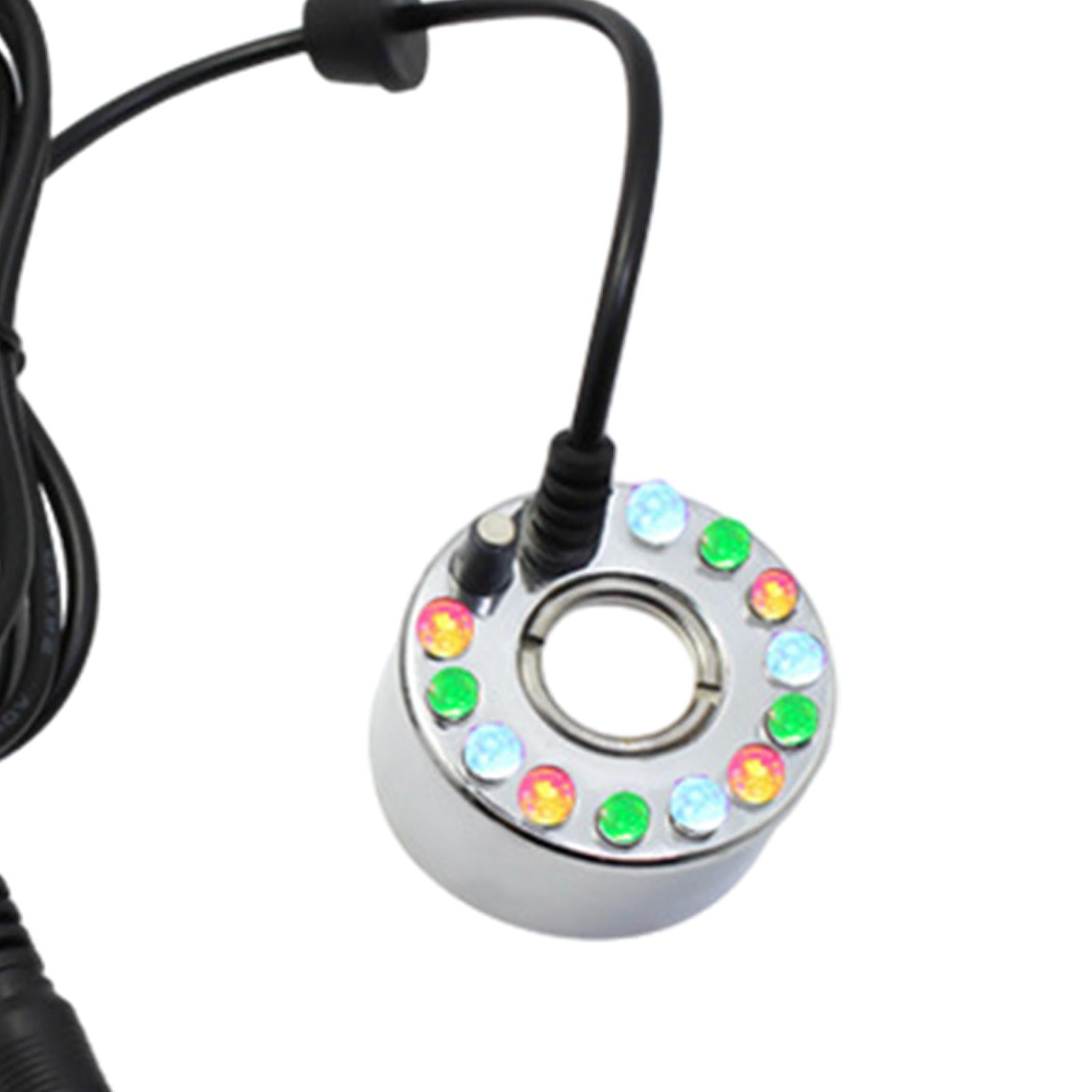 Ultrasonic Mist Fogger Mister 12 LED Fogger for Home Rockery Pond Sink Pot