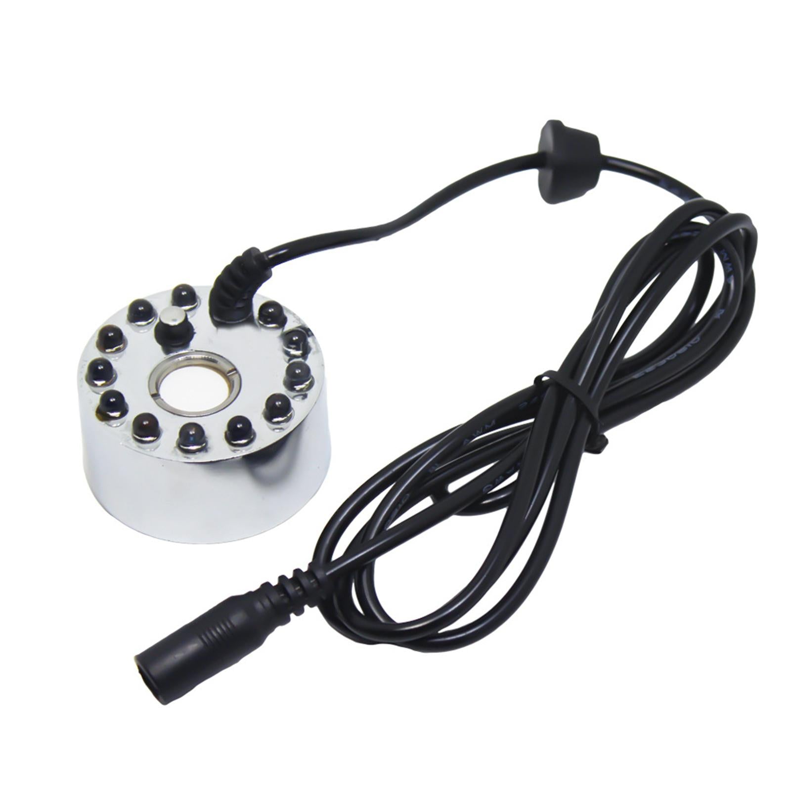 Ultrasonic Mist Fogger Mister 12 LED Fogger for Home Rockery Pond Sink Pot