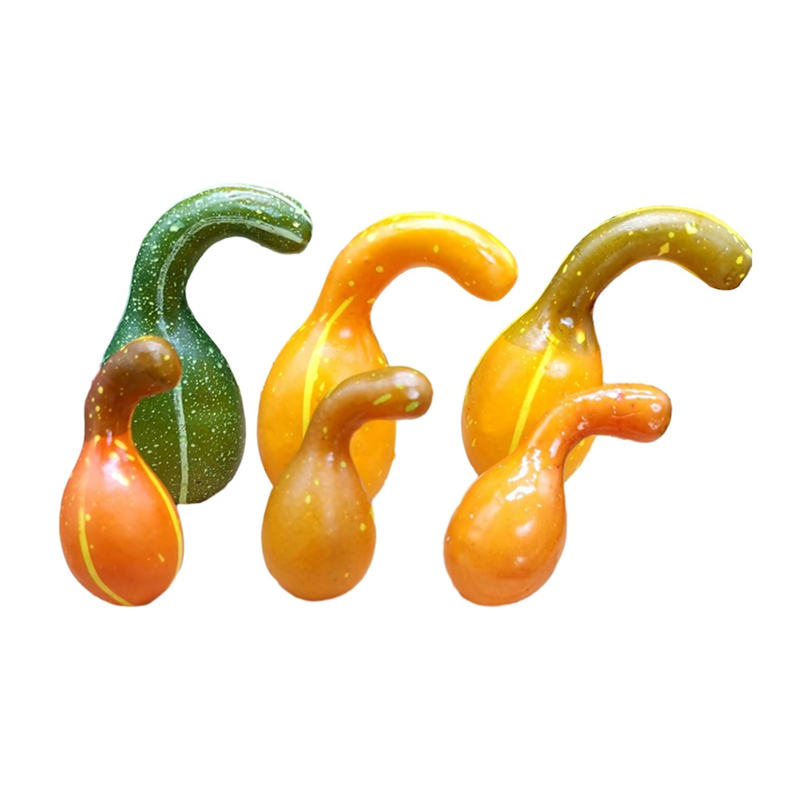 Artificial Harvest Pumpkins Halloween Vegetable Model Durable Assorted Color Style C