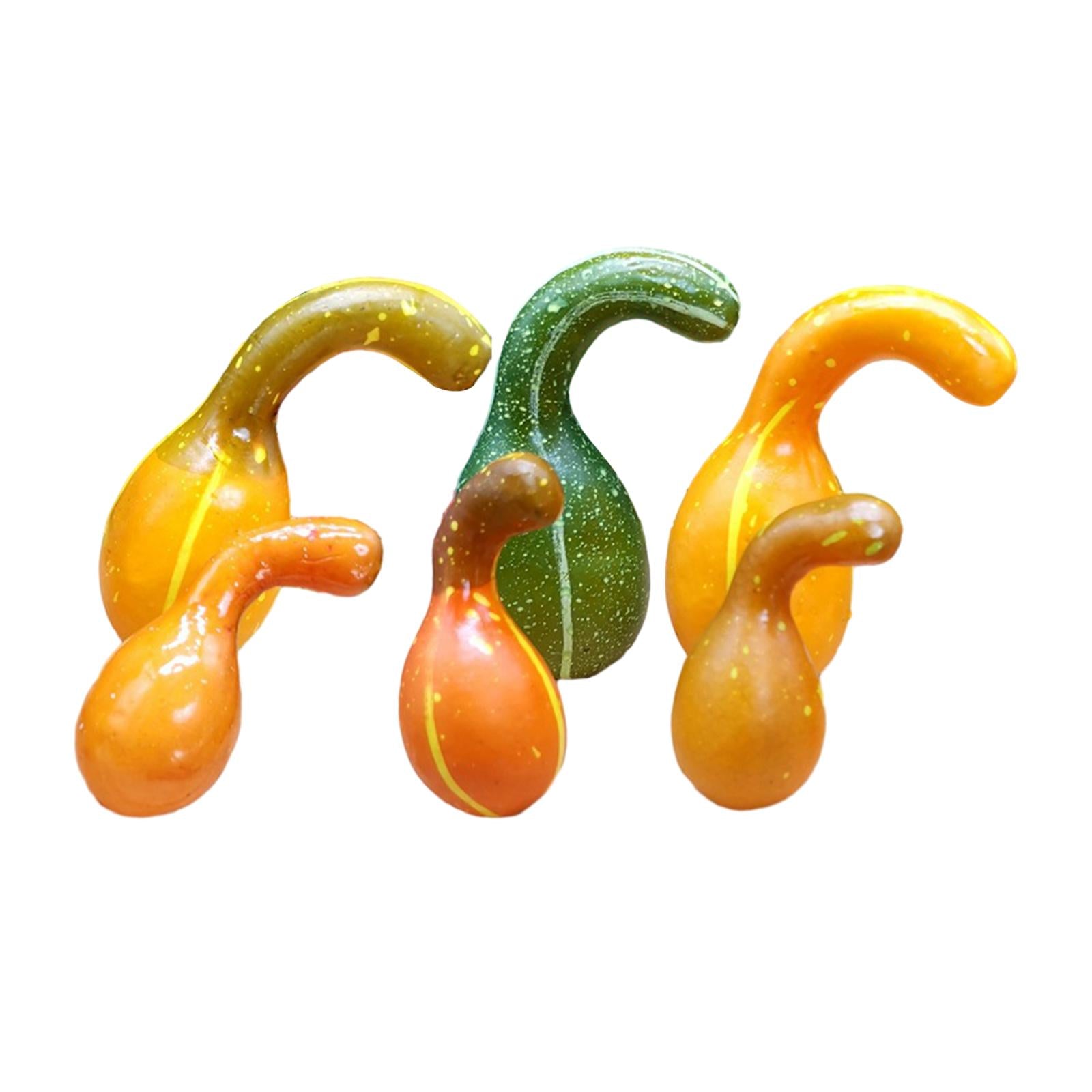 Artificial Harvest Pumpkins Halloween Vegetable Model Durable Assorted Color Style C