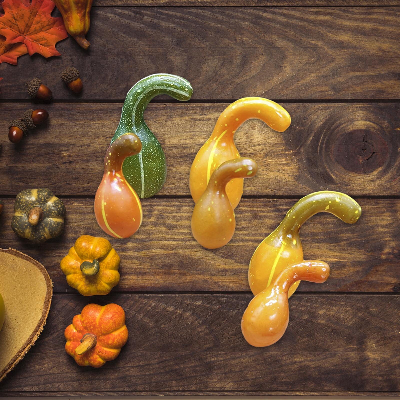Artificial Harvest Pumpkins Halloween Vegetable Model Durable Assorted Color Style C