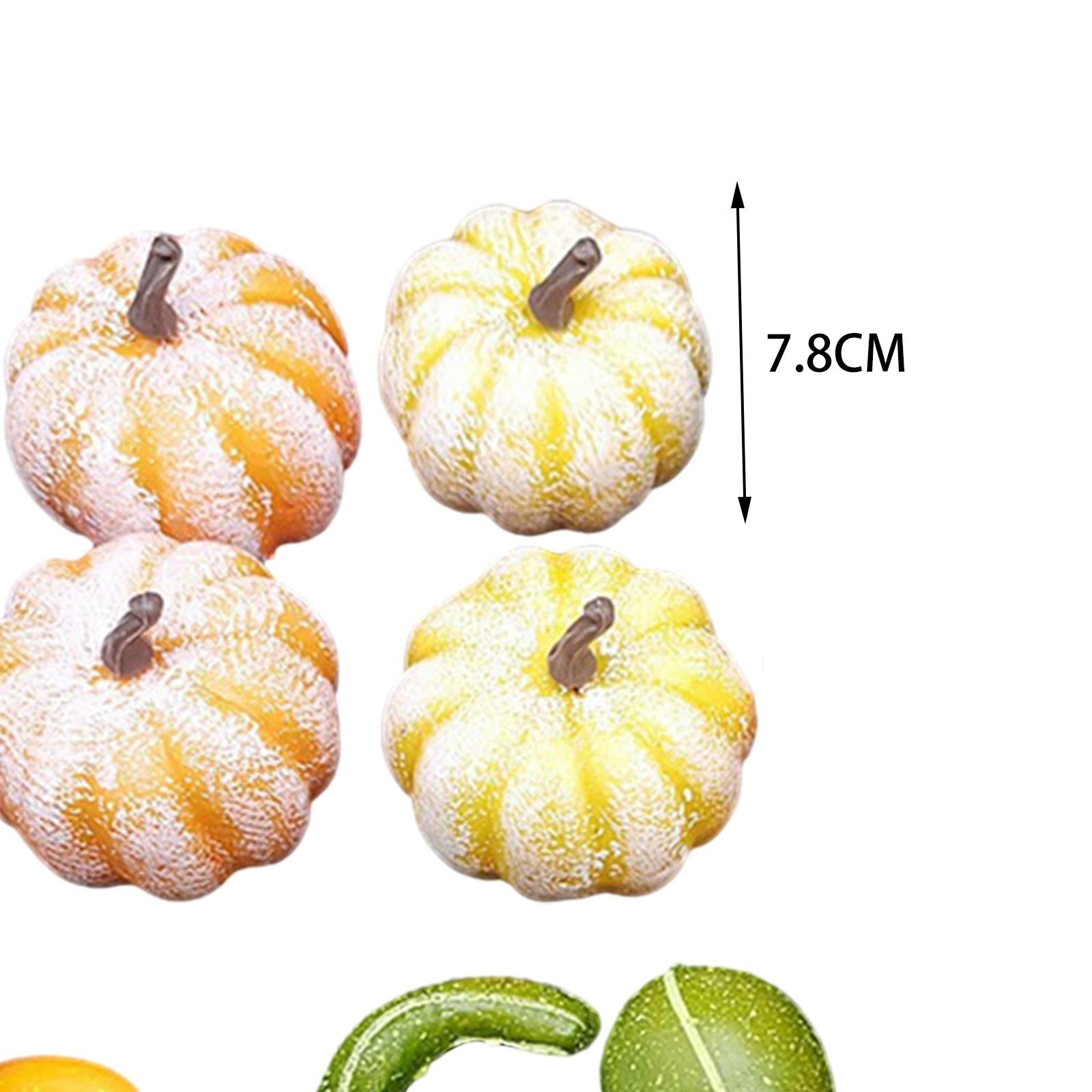 Artificial Harvest Pumpkins Halloween Vegetable Model Durable Assorted Color Style E