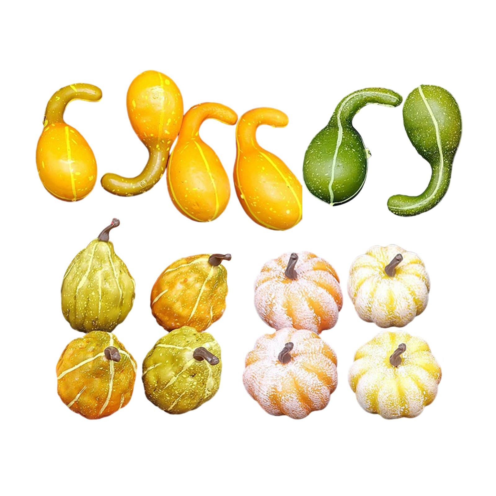 Artificial Harvest Pumpkins Halloween Vegetable Model Durable Assorted Color Style E