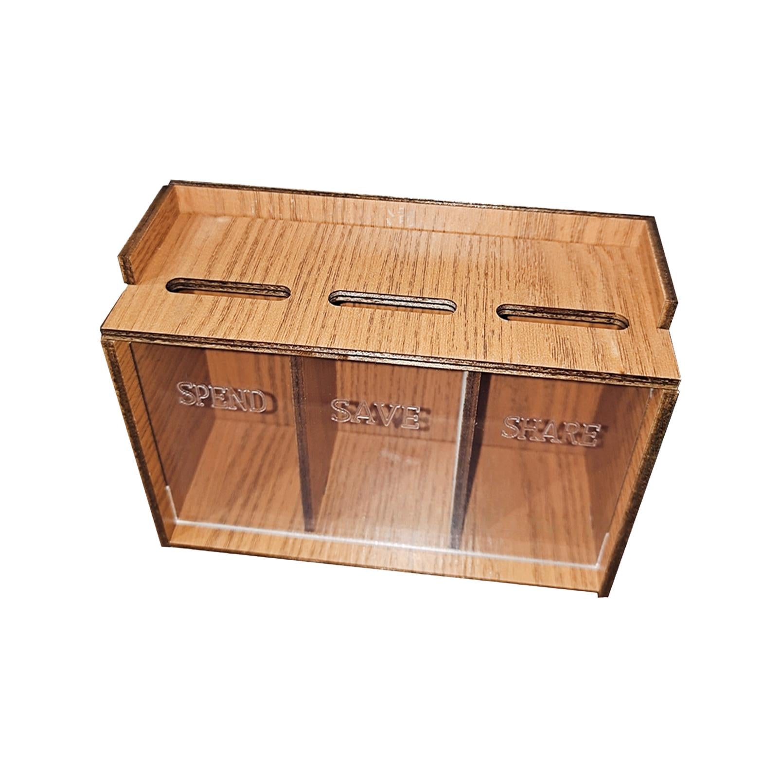 Coin Bank Money Bank Money Saving Box Desk Dorm Boys Girls Wooden Piggy Bank 15cmx10cmx5.8cm