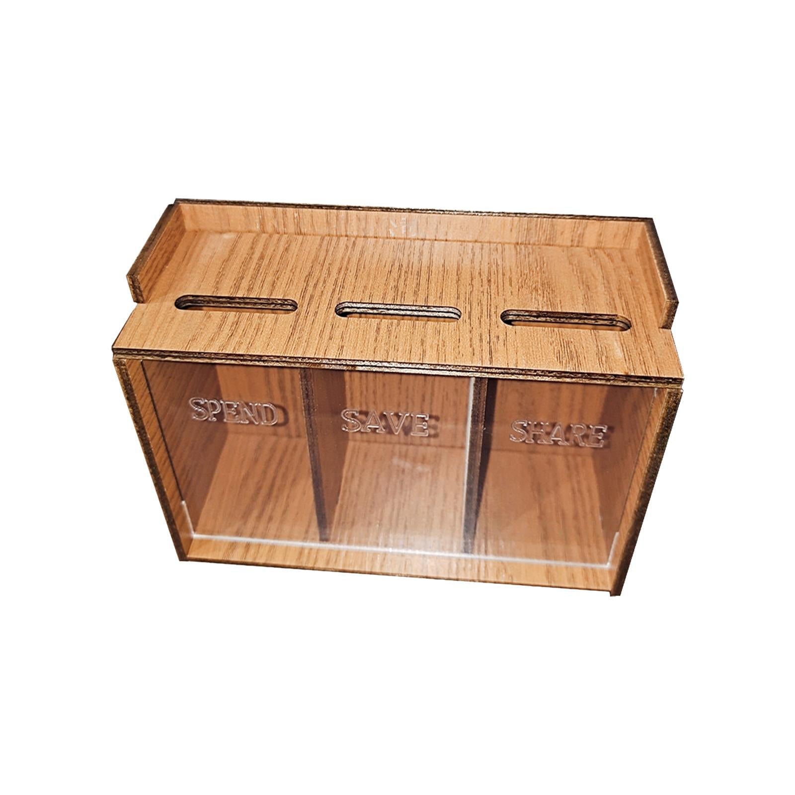 Coin Bank Money Bank Money Saving Box Desk Dorm Boys Girls Wooden Piggy Bank 15cmx10cmx5.8cm