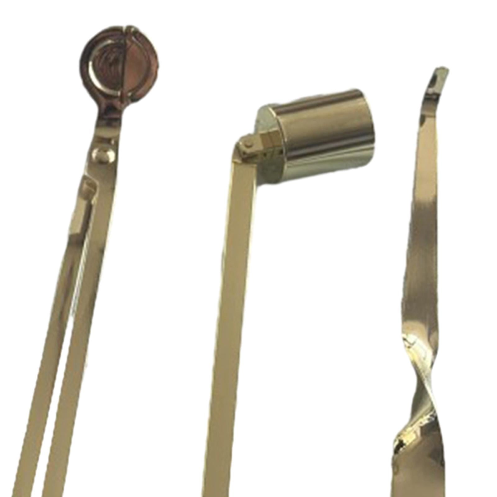 3 Pieces Candle Wick Trimmer Scissors Set Wick Cutter Candle Accessories Kit Golden