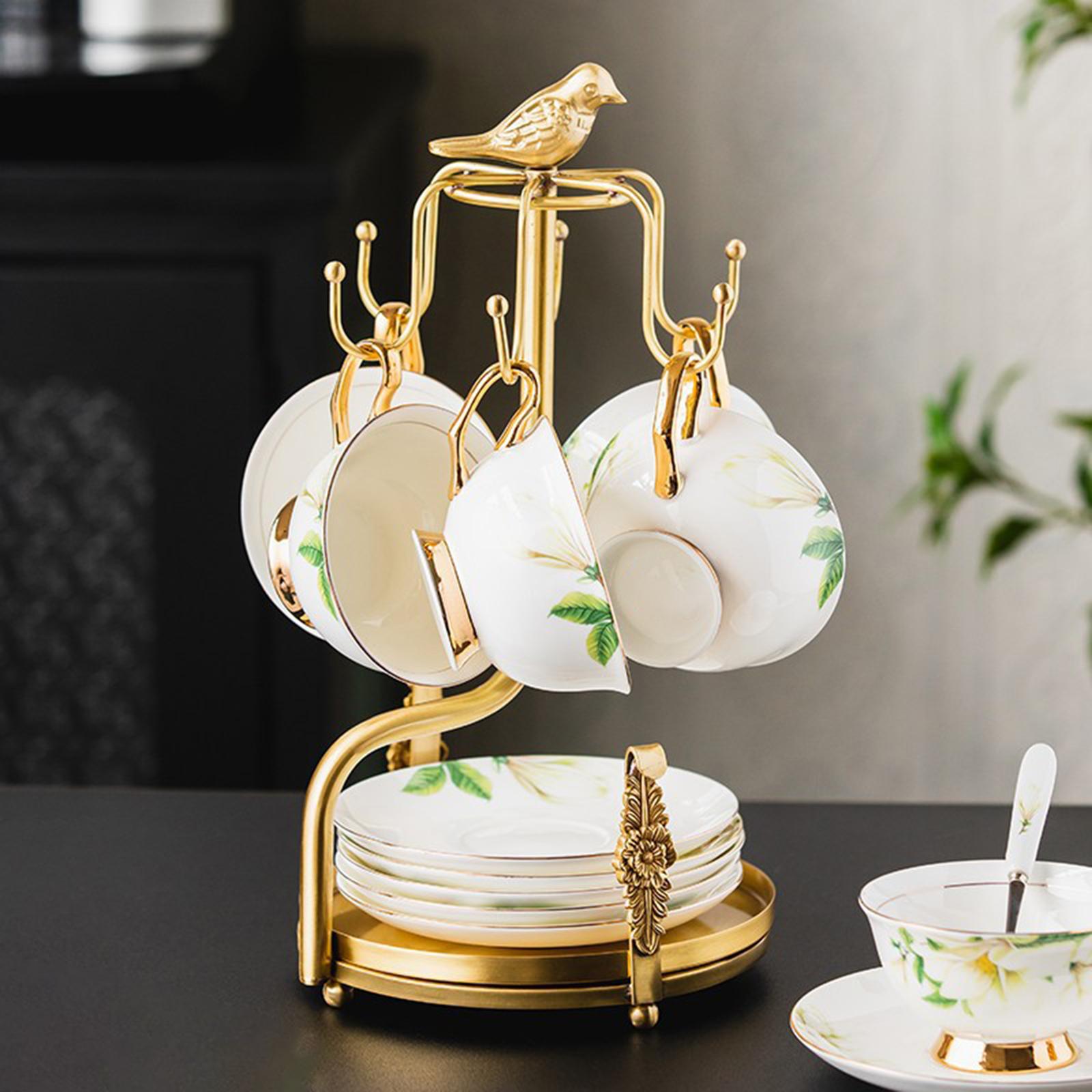 Tea Cup Storage Rack Coffee Mug Holder for Living Room Table Kitchen Counter