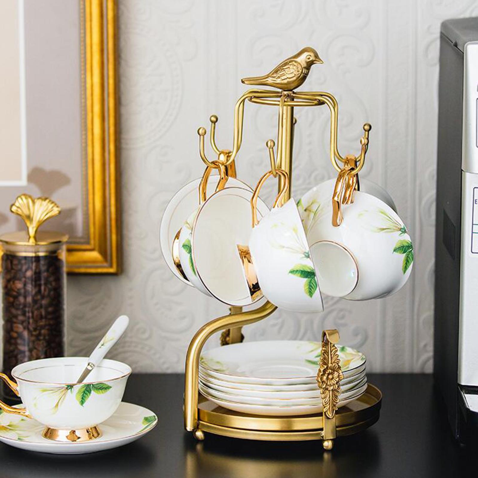 Tea Cup Storage Rack Coffee Mug Holder for Living Room Table Kitchen Counter