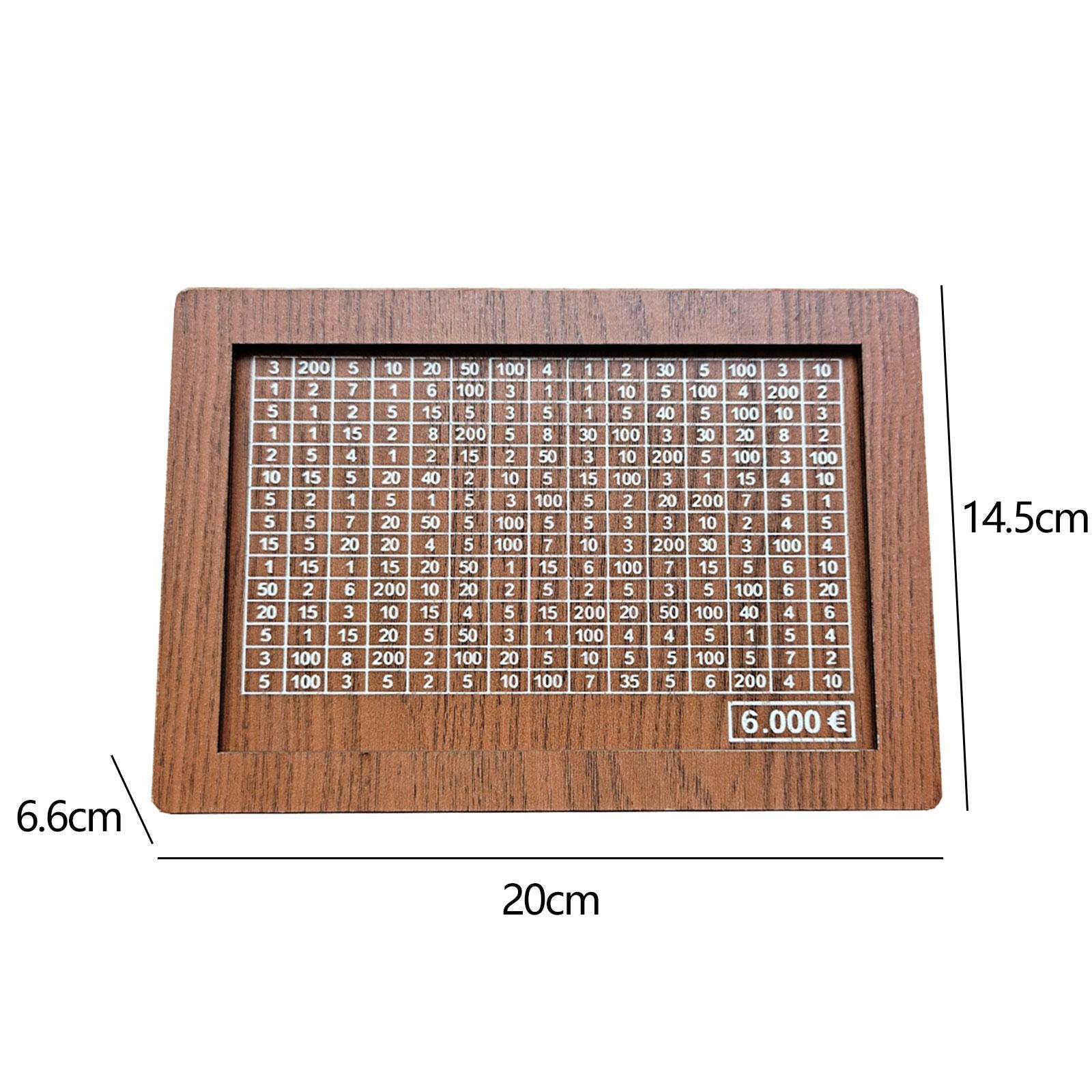 Wooden Piggy Banks Coin Money Bank Dorm Adult Bedroom Money Box with Counter 6000 EUR